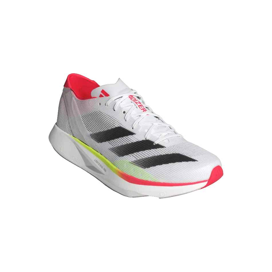 Adidas Men's Adizero Takumi Sen 10 Running Shoes in Cloud White/Core Black/Lucid Red SS25