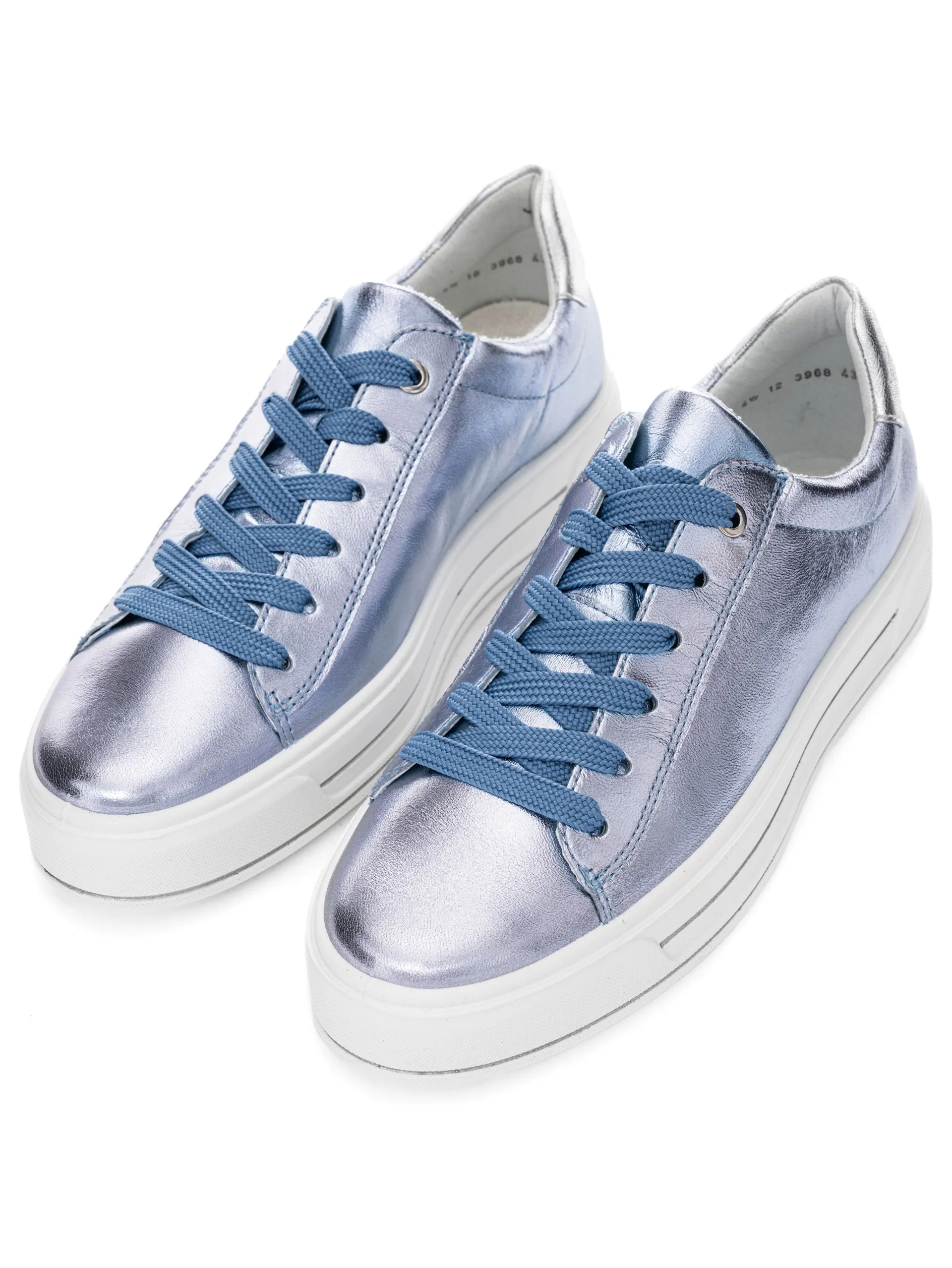 Ara Canberra Lace Up Metallic Trainer