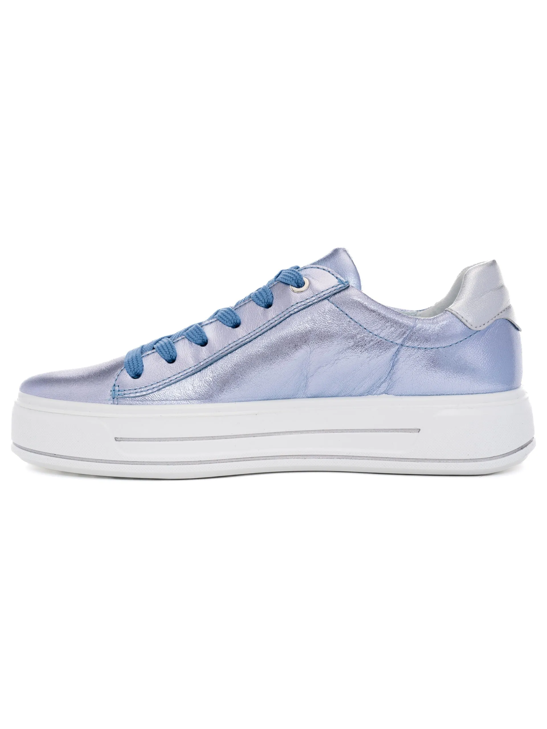 Ara Canberra Lace Up Metallic Trainer