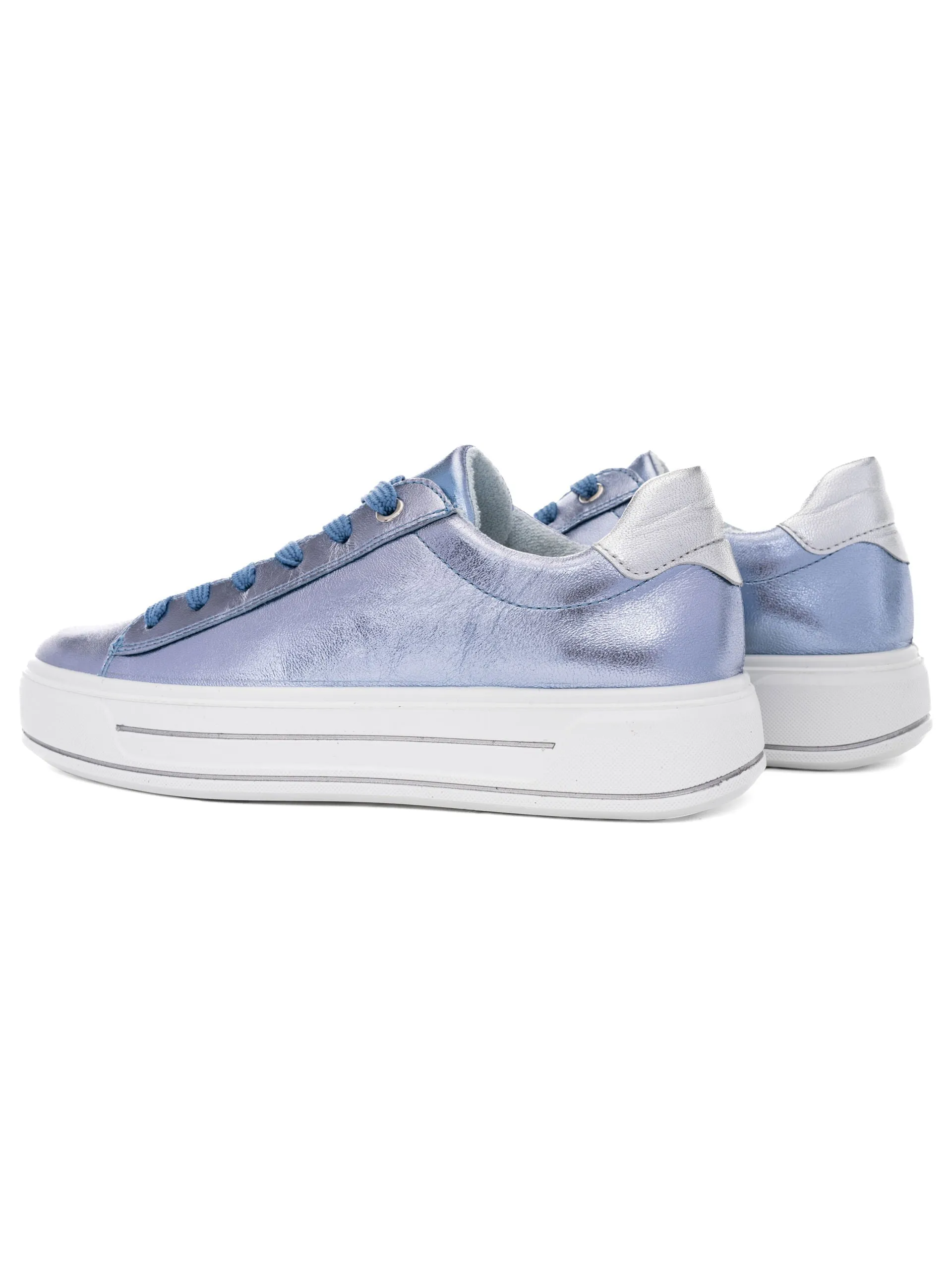 Ara Canberra Lace Up Metallic Trainer