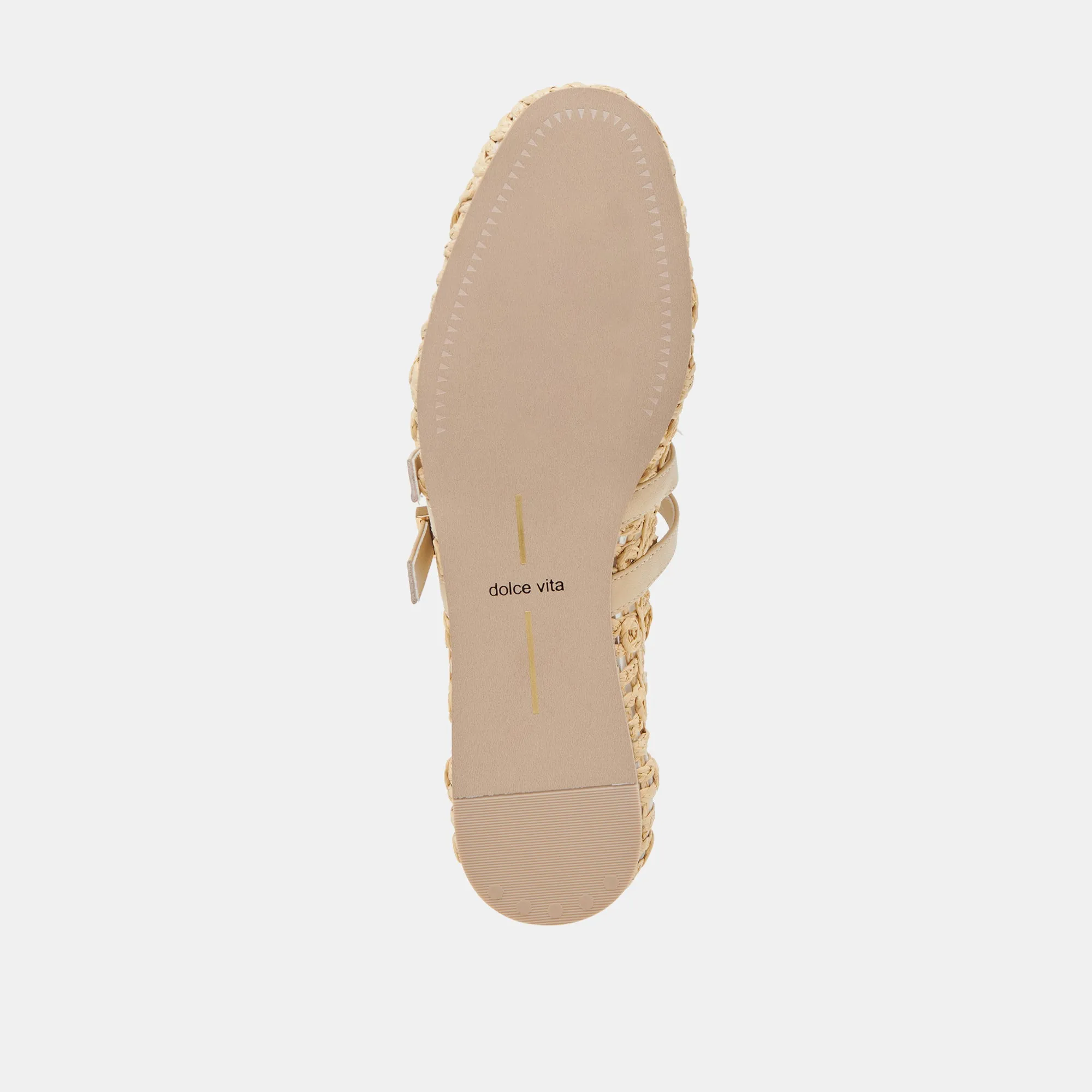 BAYLEE SUNFLOWER WIDE BALLET FLATS LT NATURAL MACRAME