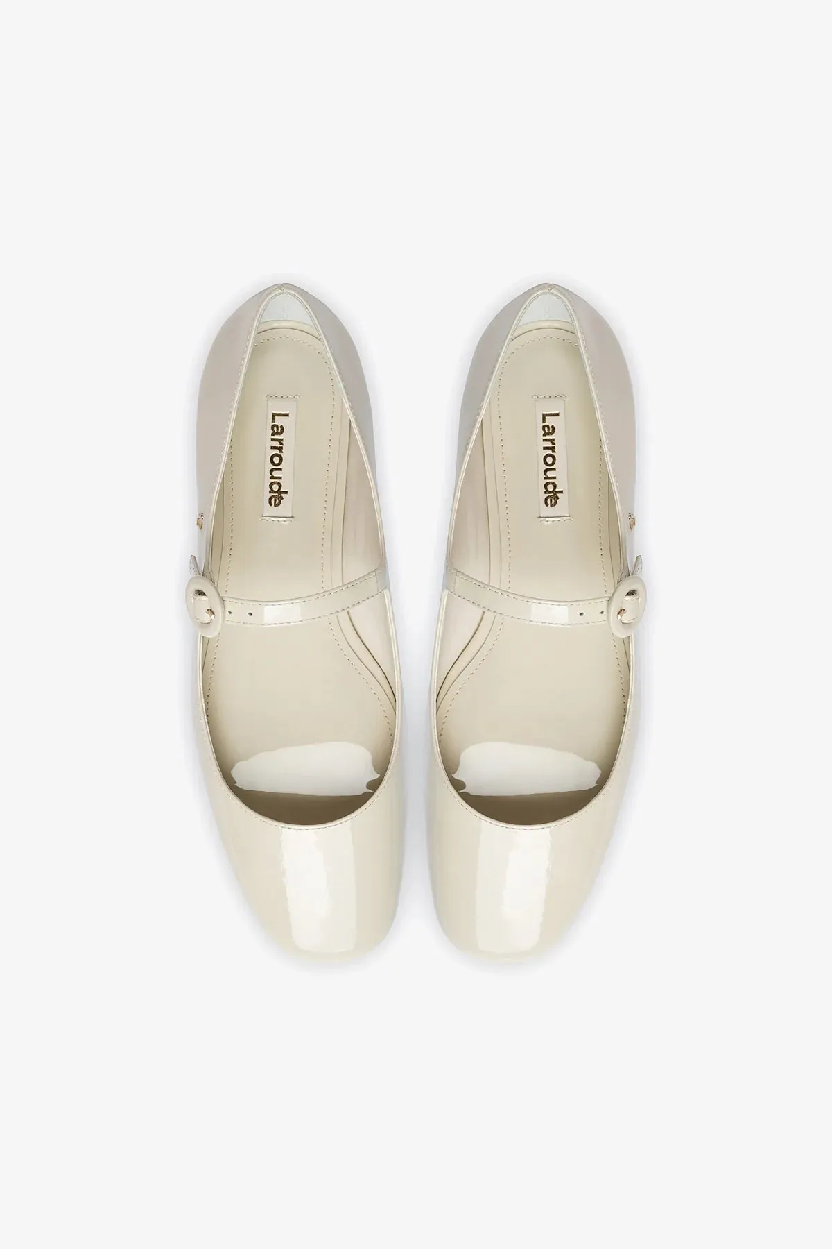 Blair Ballet Flat In Ivory Patent Leather