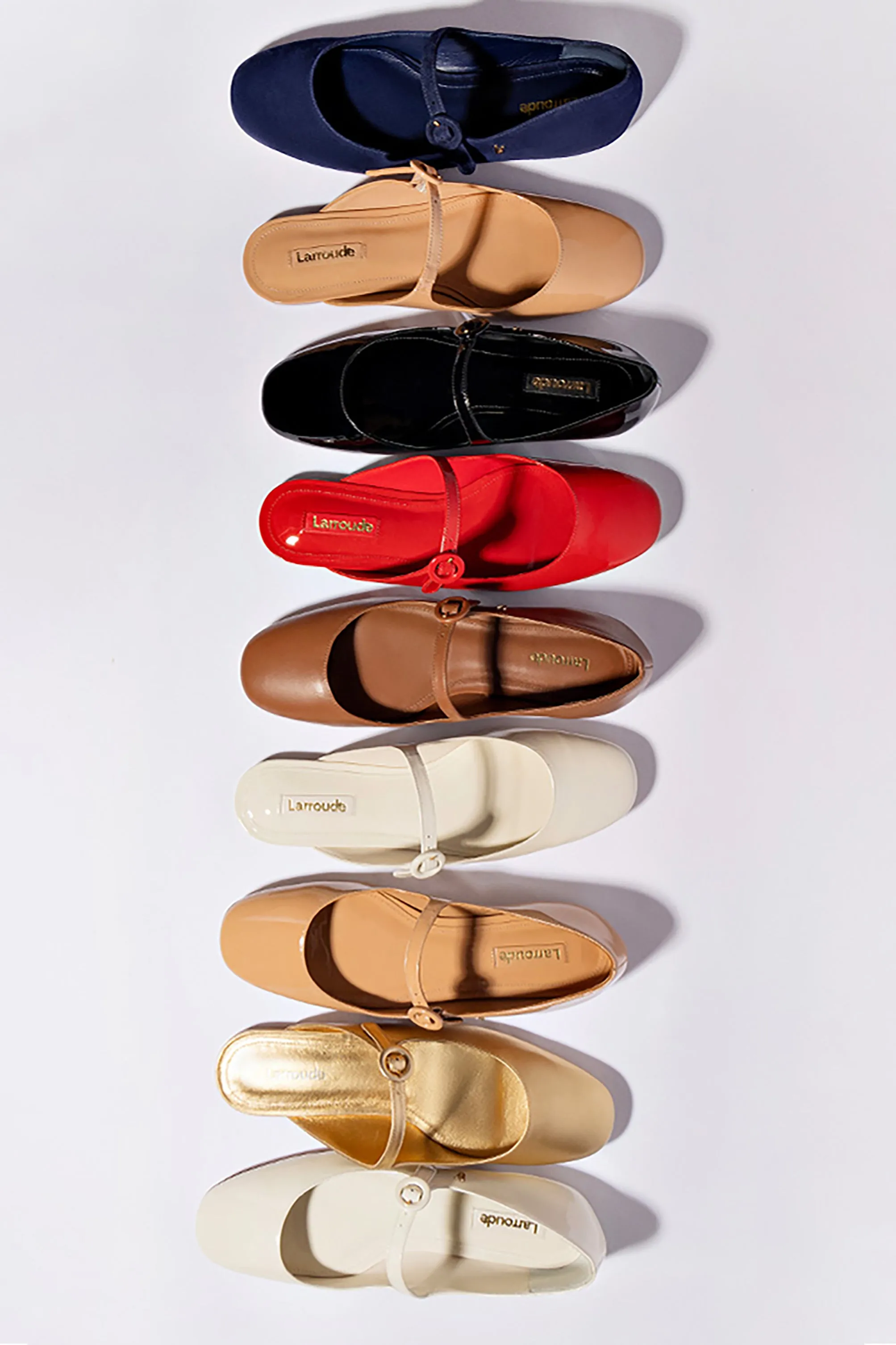 Blair Ballet Flat In Tan Patent Leather