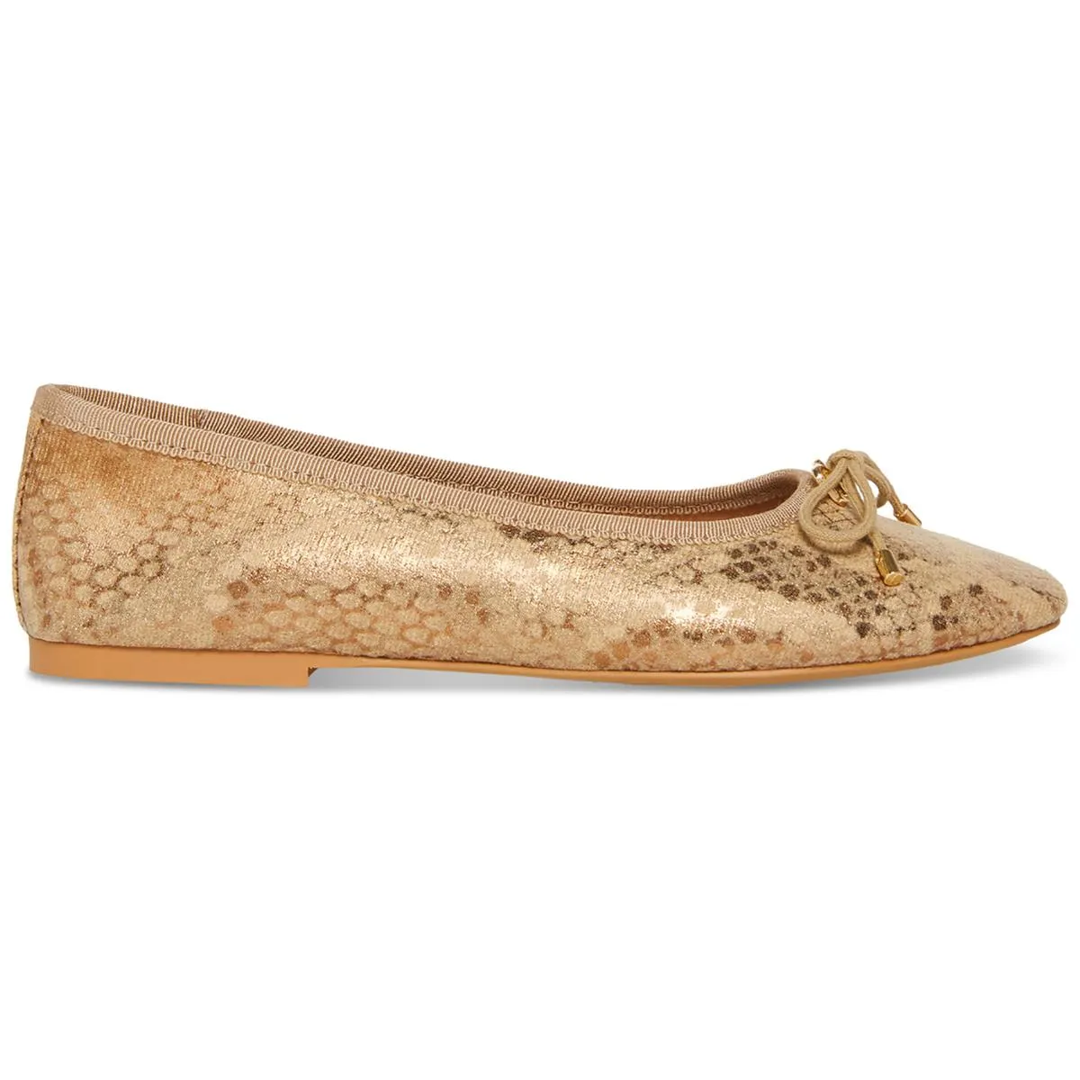 Blossoms Womens Faux Leather Embellished Ballet Shoes
