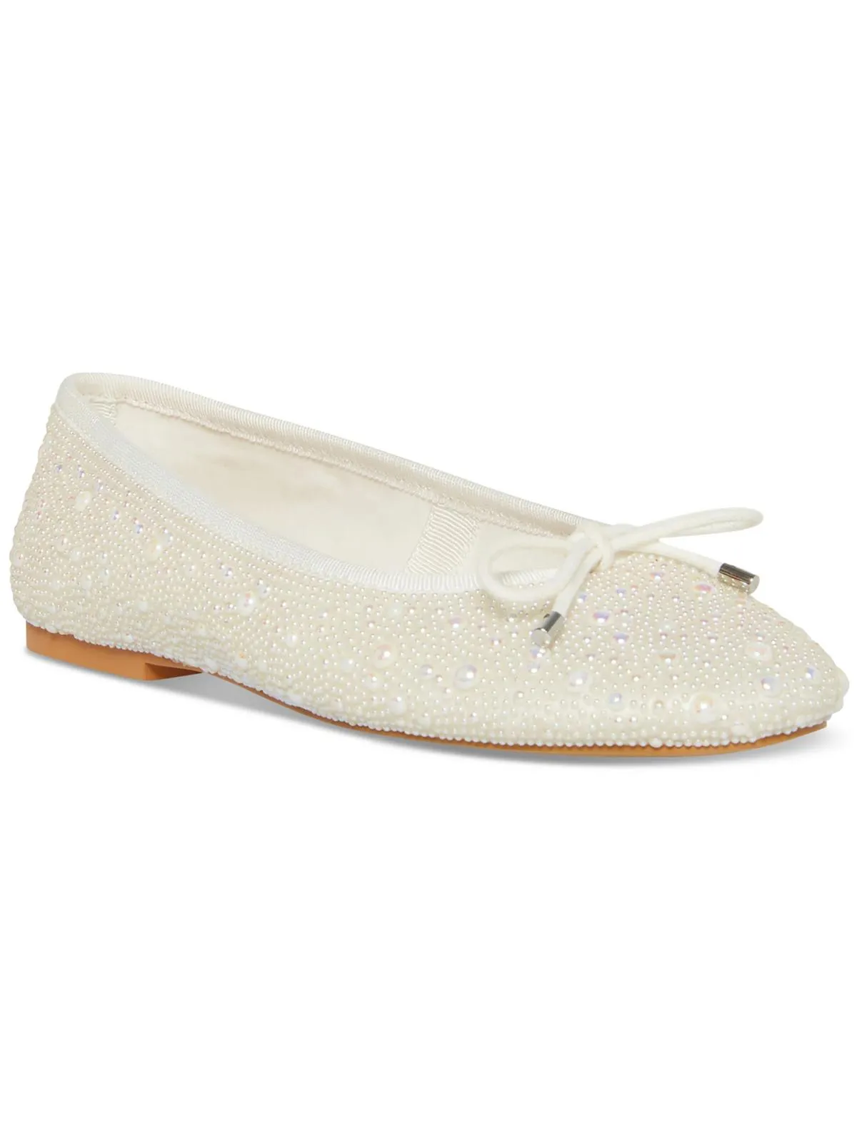 Blossoms Womens Faux Leather Embellished Ballet Shoes