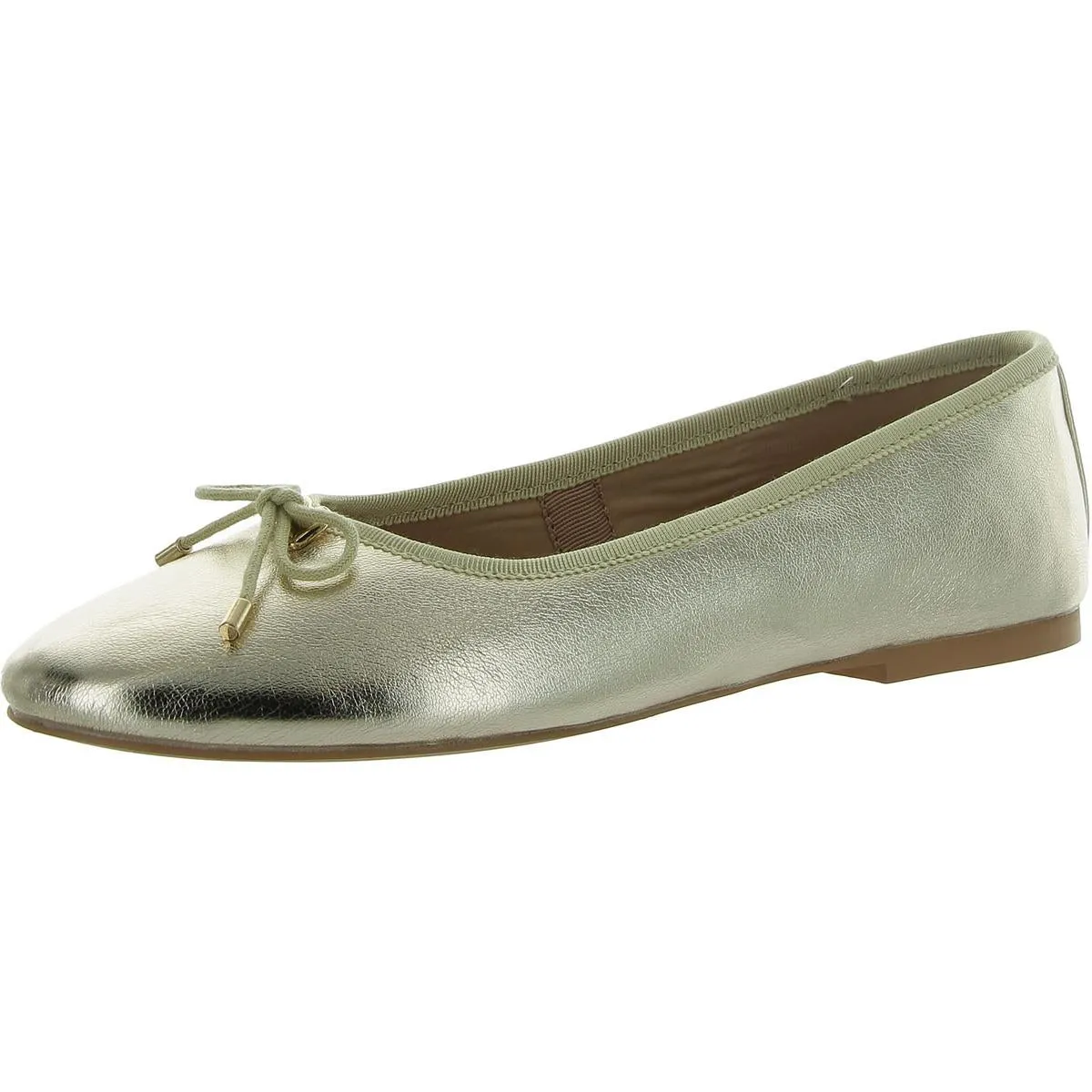 Blossoms Womens Faux Leather Embellished Ballet Shoes