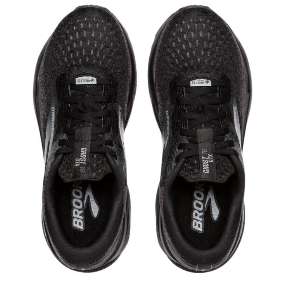 Brooks Men's Ghost 16 GTX Running Shoes in Black/Black/Ebony SS25