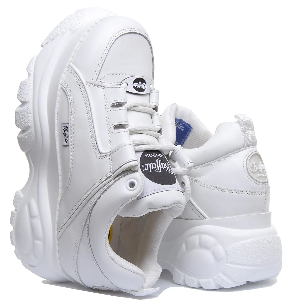 Buffalo 1339-14 2.0 Platform Trainer In White Shoes Buffalo