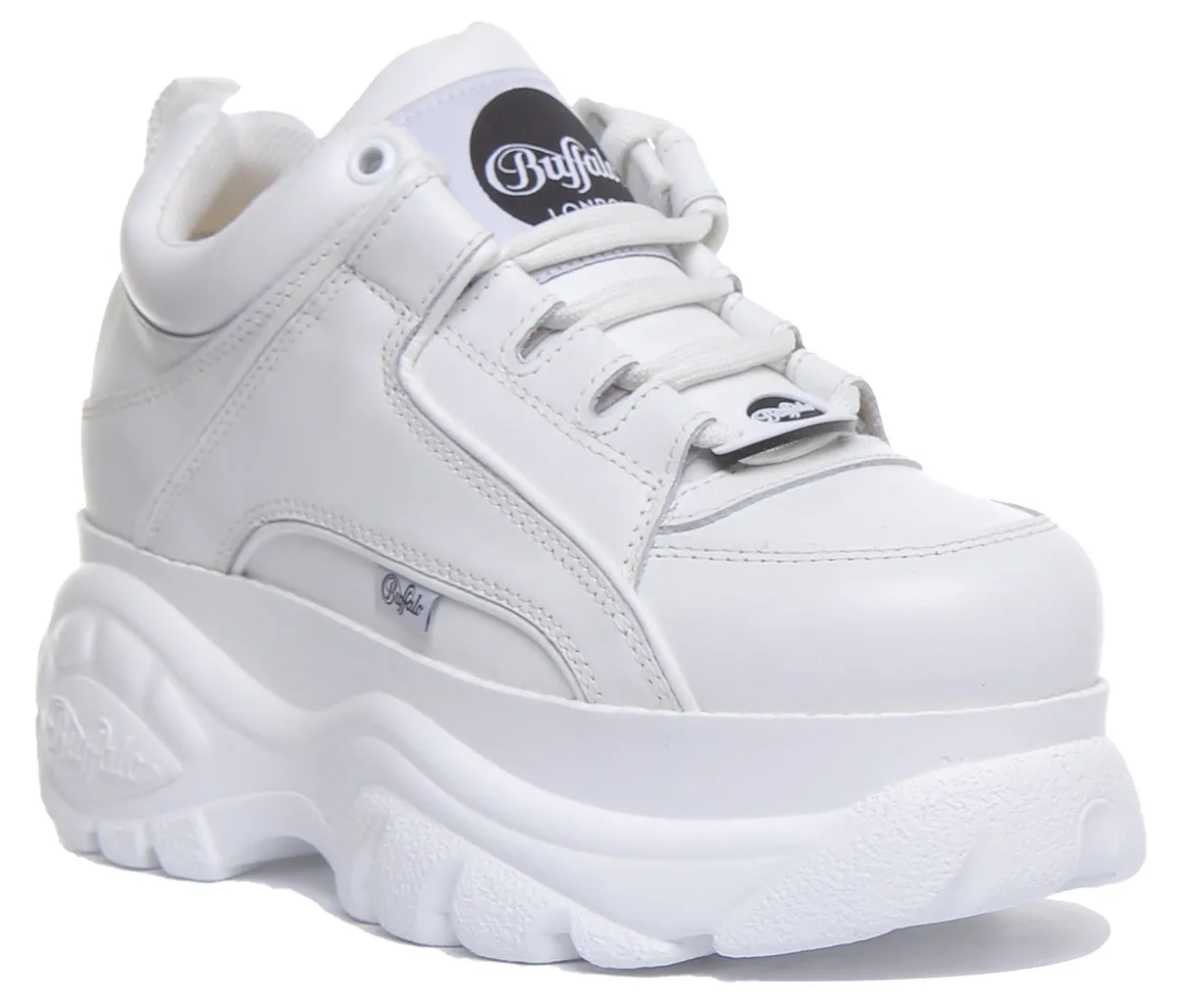 Buffalo 1339-14 2.0 Platform Trainer In White Shoes Buffalo