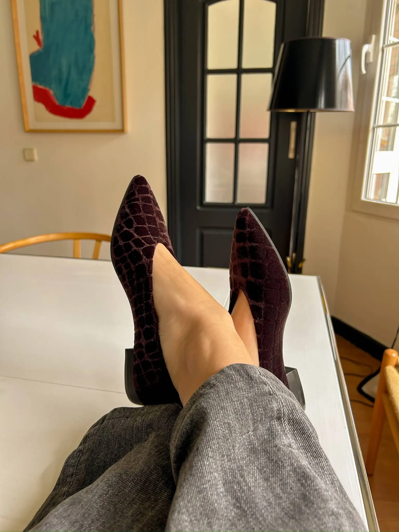 Coco V.2 Velvet Vegan Pointed Ballerinas | Earth