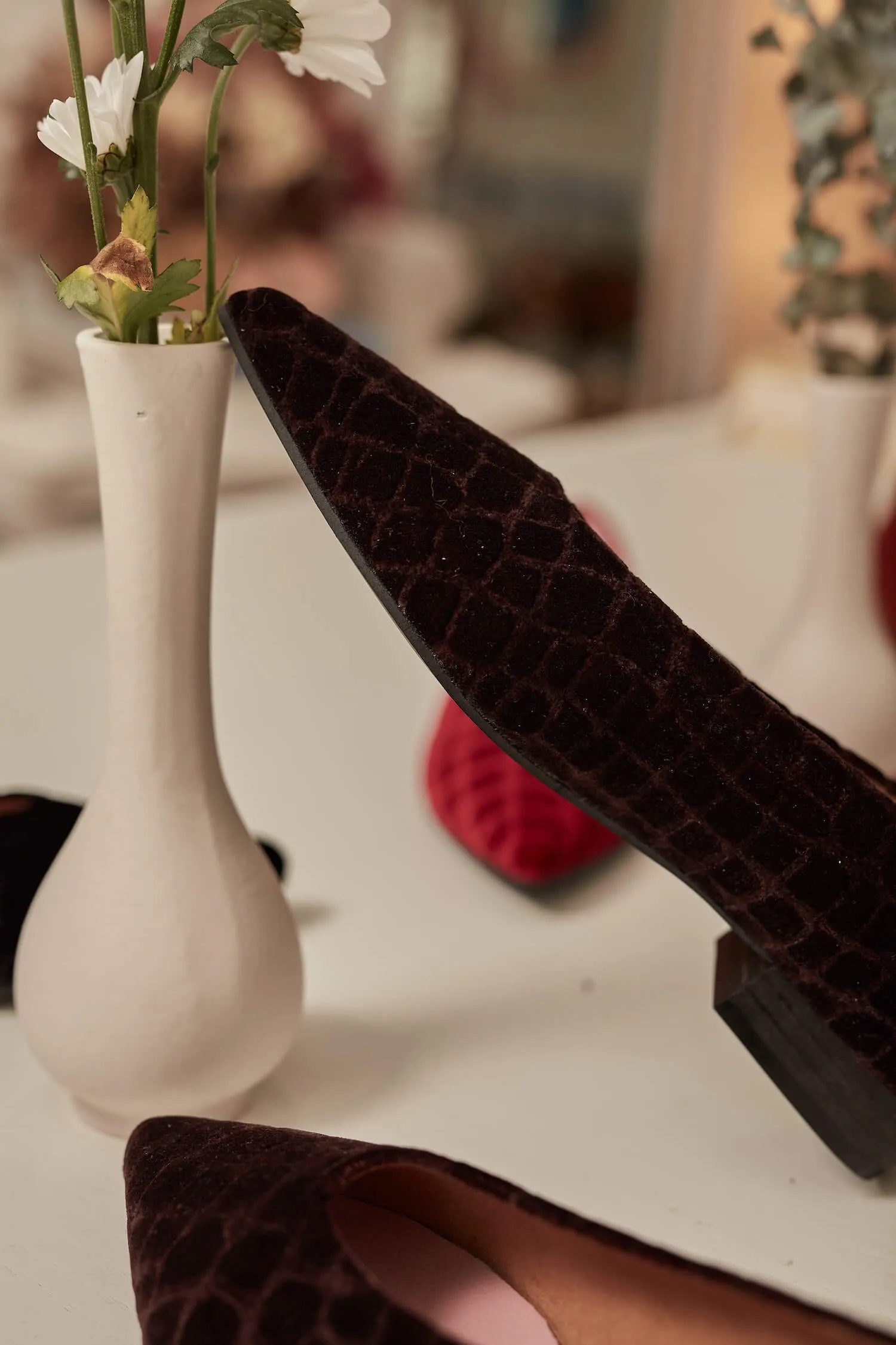 Coco V.2 Velvet Vegan Pointed Ballerinas | Earth