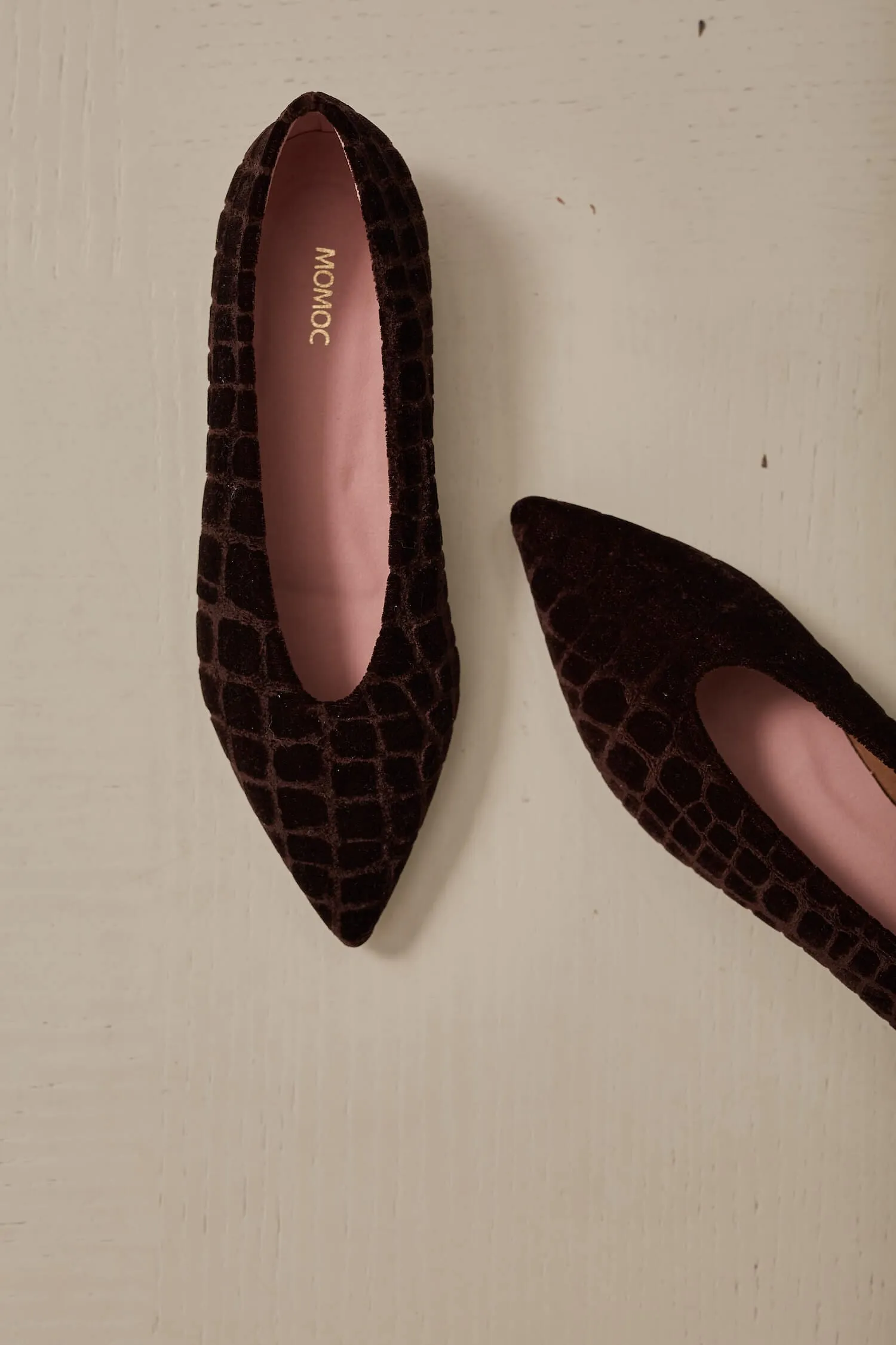 Coco V.2 Velvet Vegan Pointed Ballerinas | Earth