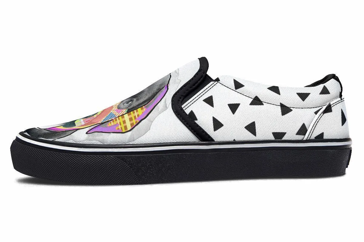 Collage Pup Black Lab Slip-On Shoes