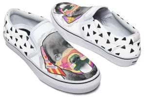 Collage Pup Black Lab Slip-On Shoes