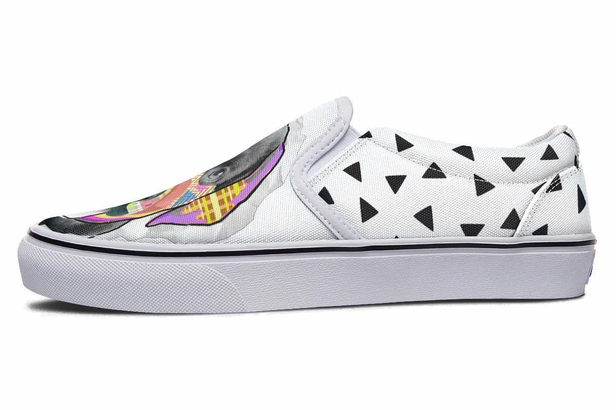 Collage Pup Black Lab Slip-On Shoes
