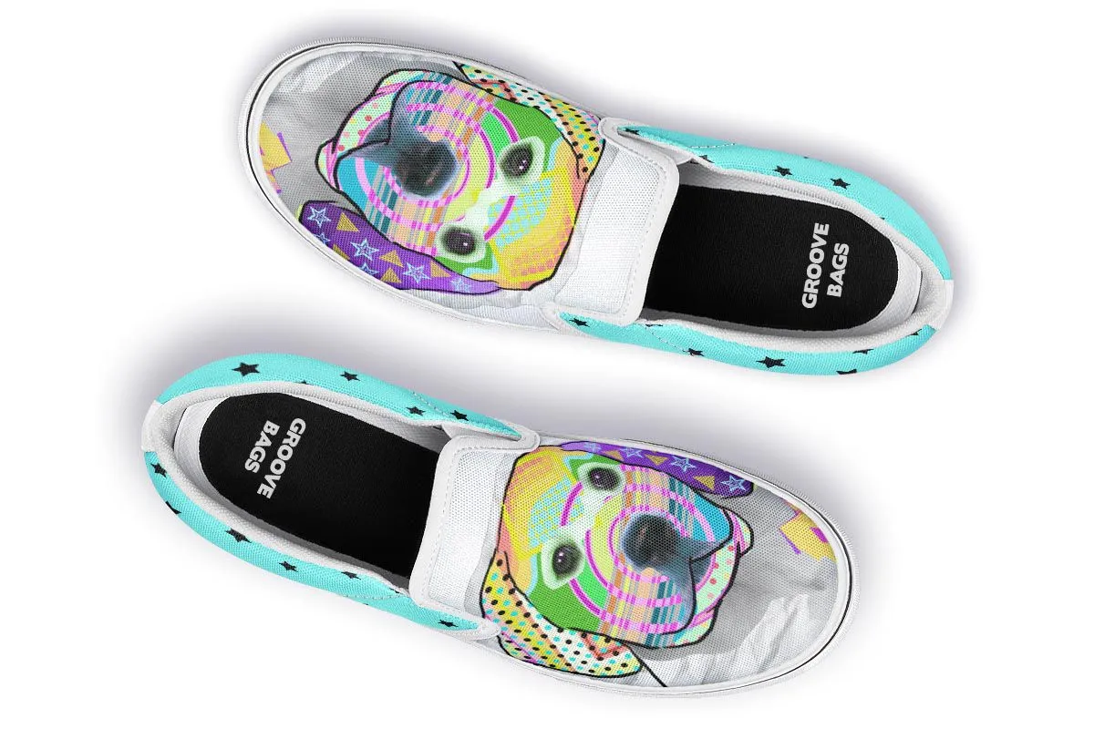 Collage Pup Golden Retreiver Slip-On Shoes