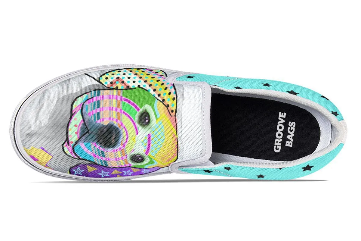 Collage Pup Golden Retreiver Slip-On Shoes