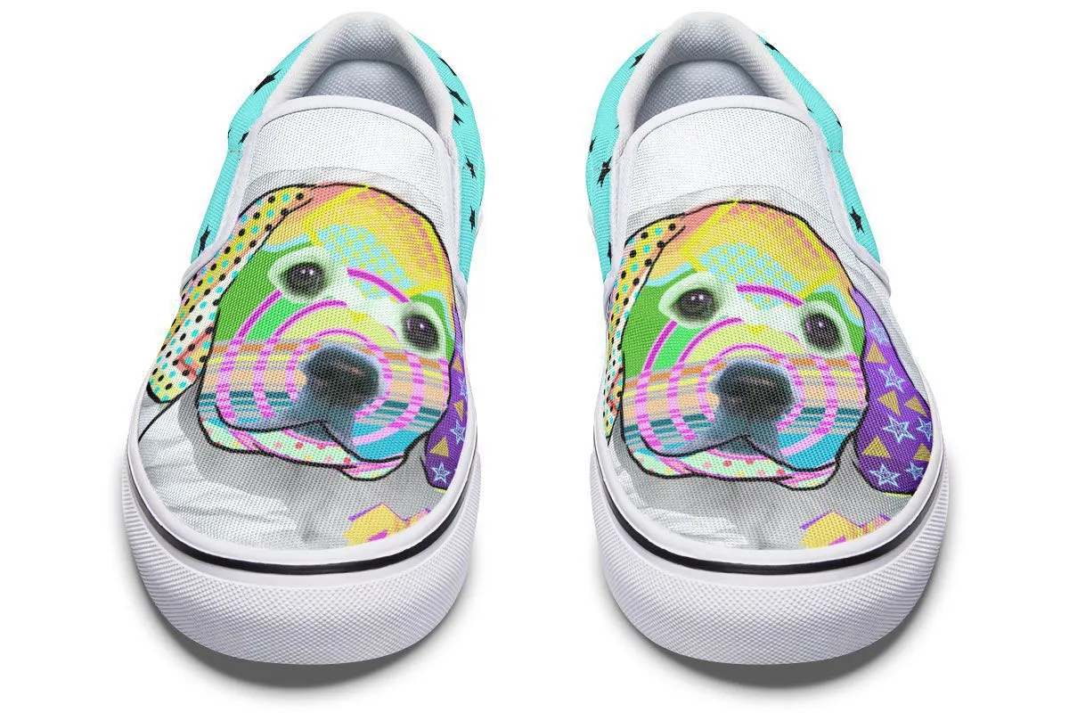 Collage Pup Golden Retreiver Slip-On Shoes
