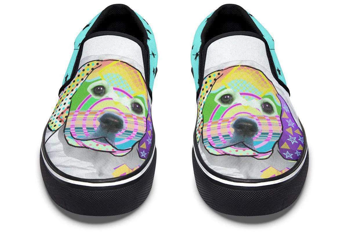Collage Pup Golden Retreiver Slip-On Shoes