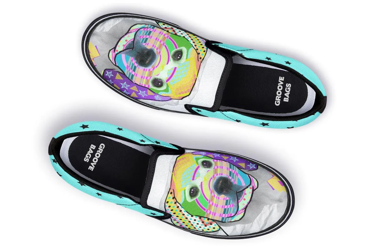 Collage Pup Golden Retreiver Slip-On Shoes