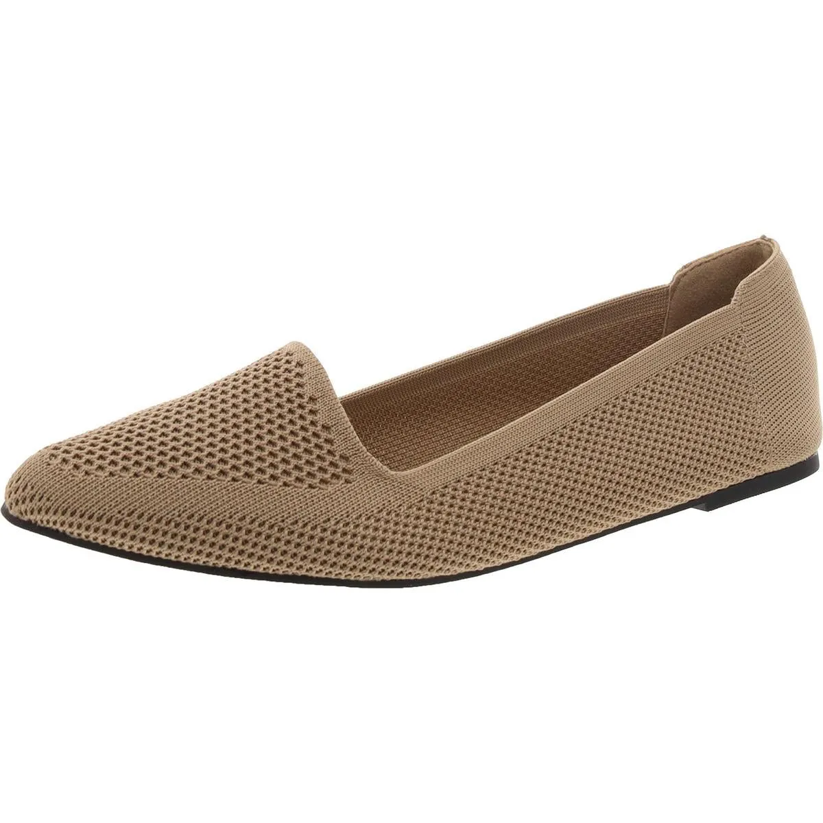 Corrine Womens Knit Slip On Ballet Flats