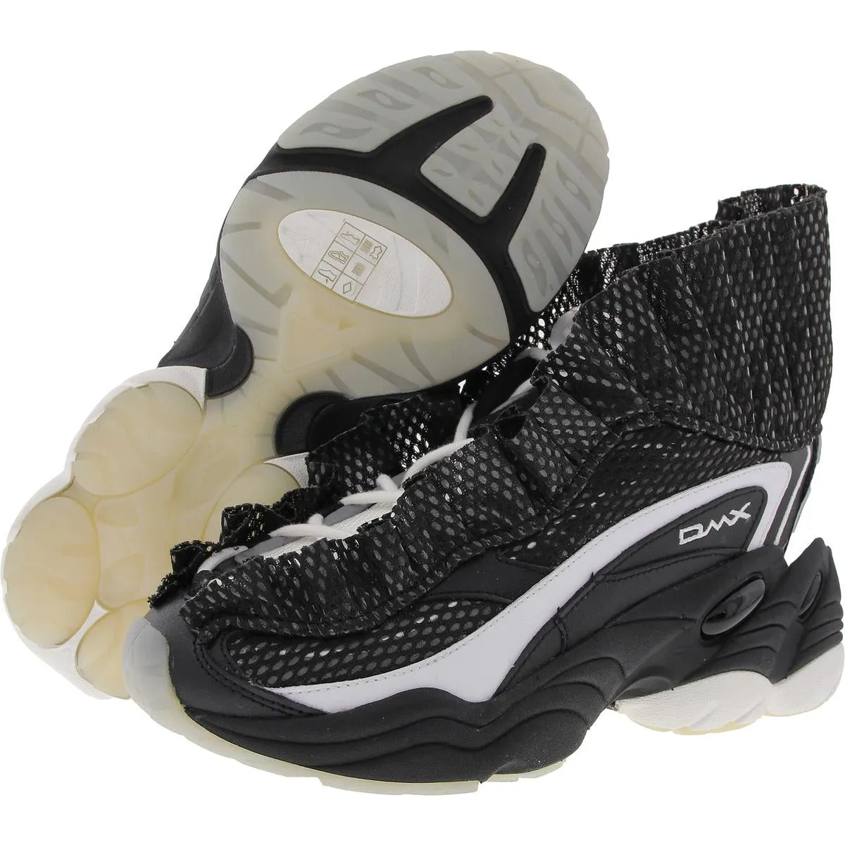 DMX Ruffle Womens Shimmer Leather Running & Training Shoes