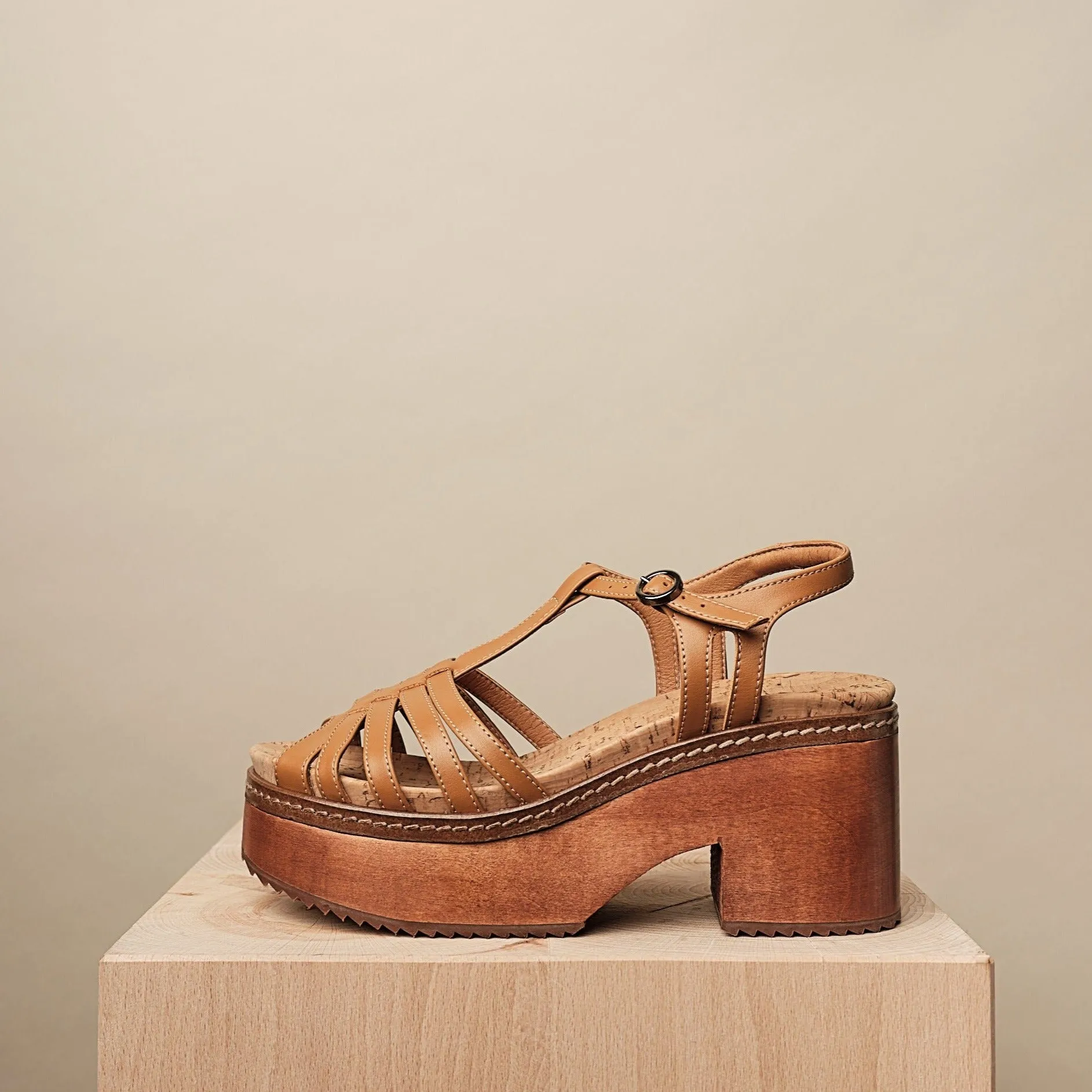 Donna Wood Clog in Natural from Bhava