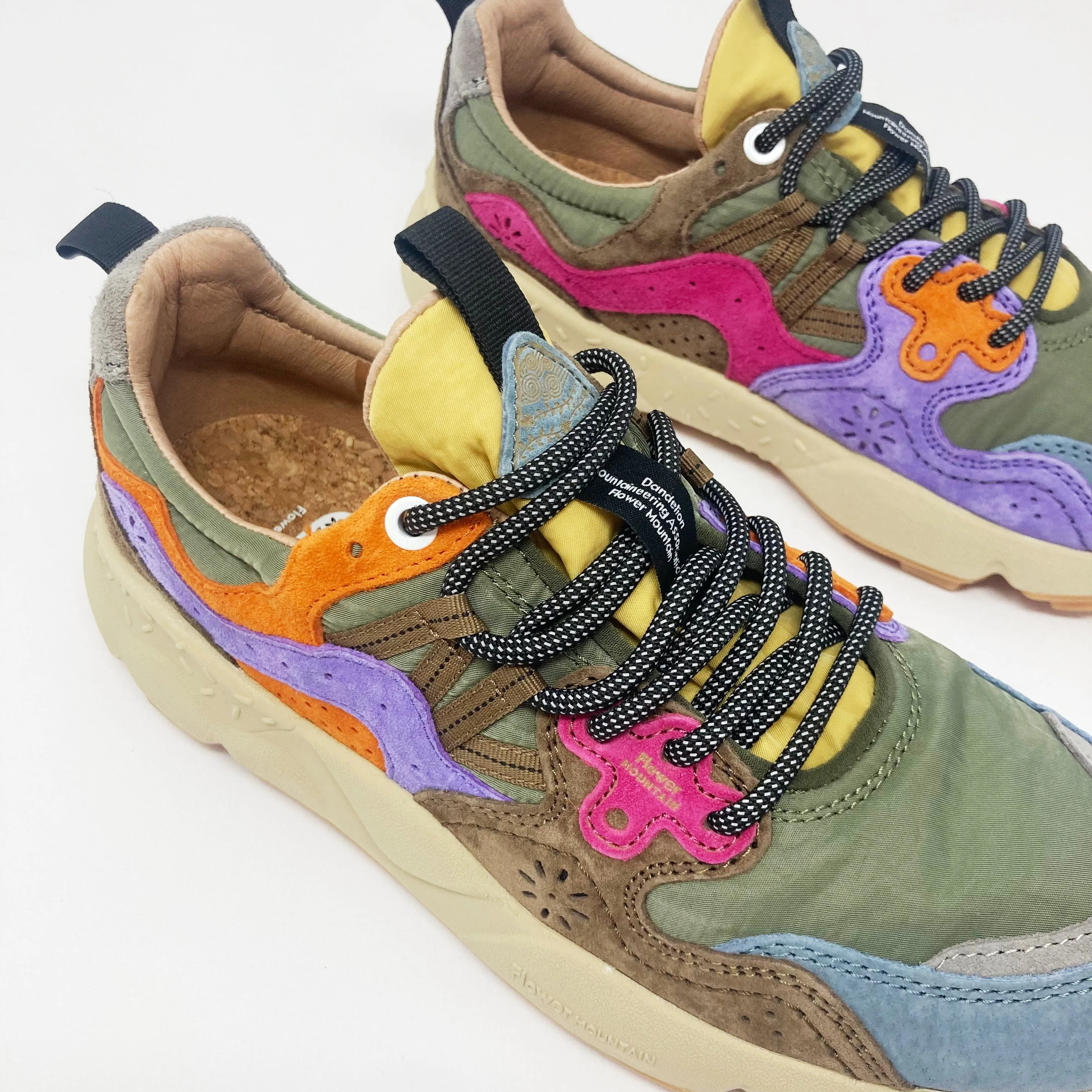 Flower Mountain U Yamano 3 Suede / Nylon Kaki Multi P