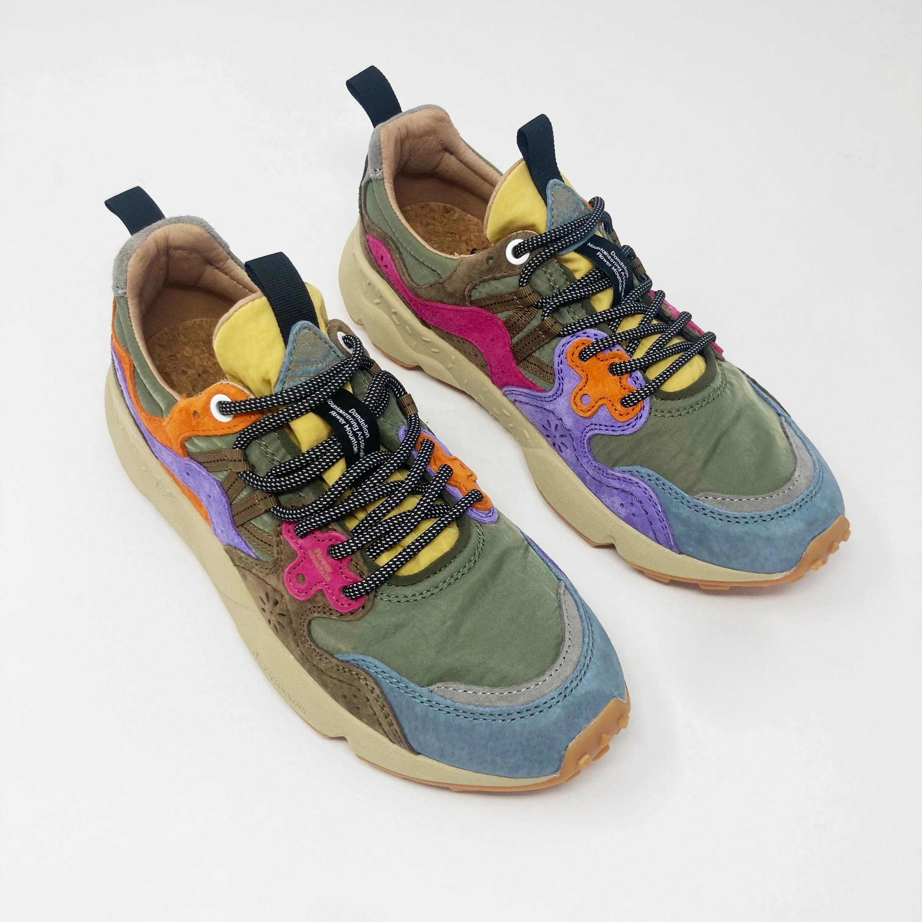 Flower Mountain U Yamano 3 Suede / Nylon Kaki Multi P
