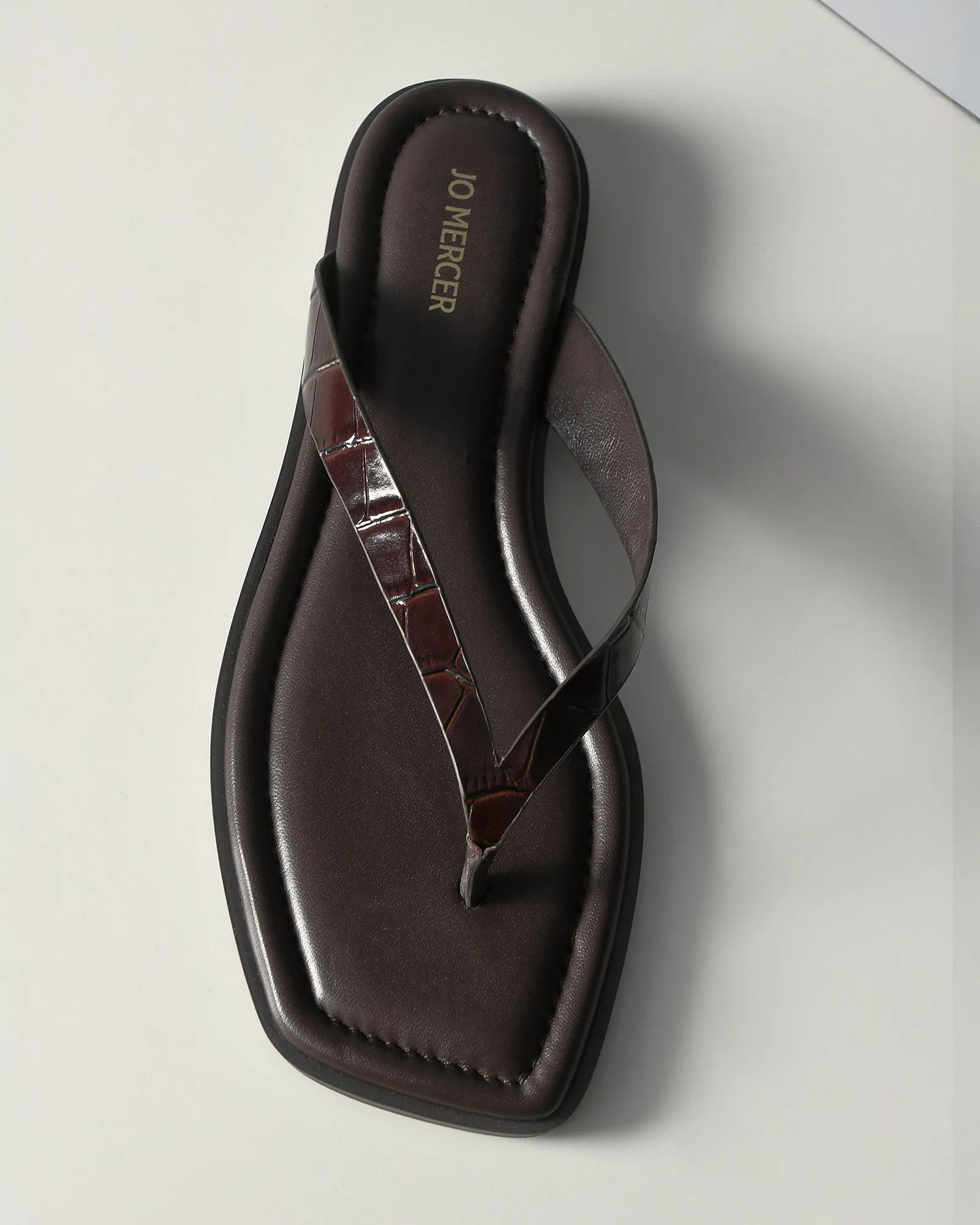 FRENCHIE FLAT SANDALS CHOCOLATE CROC