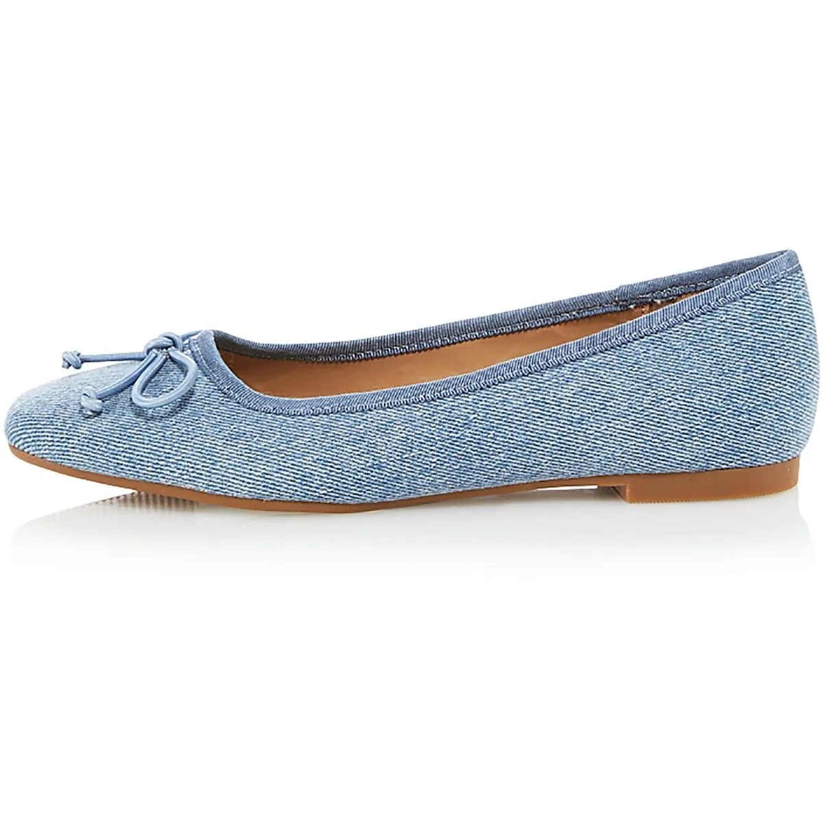 Glee Womens Denim Flat Ballet Flats
