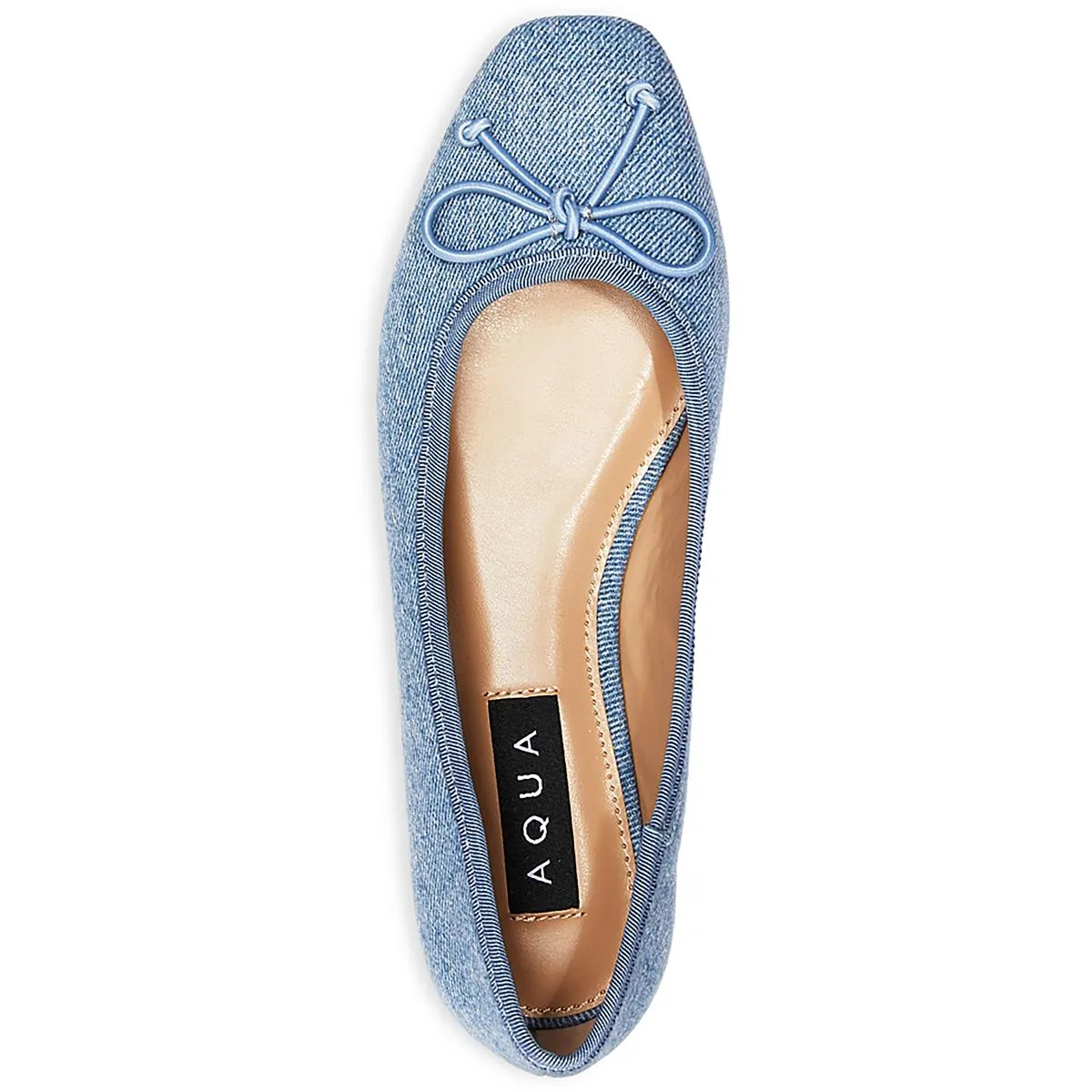 Glee Womens Denim Flat Ballet Flats