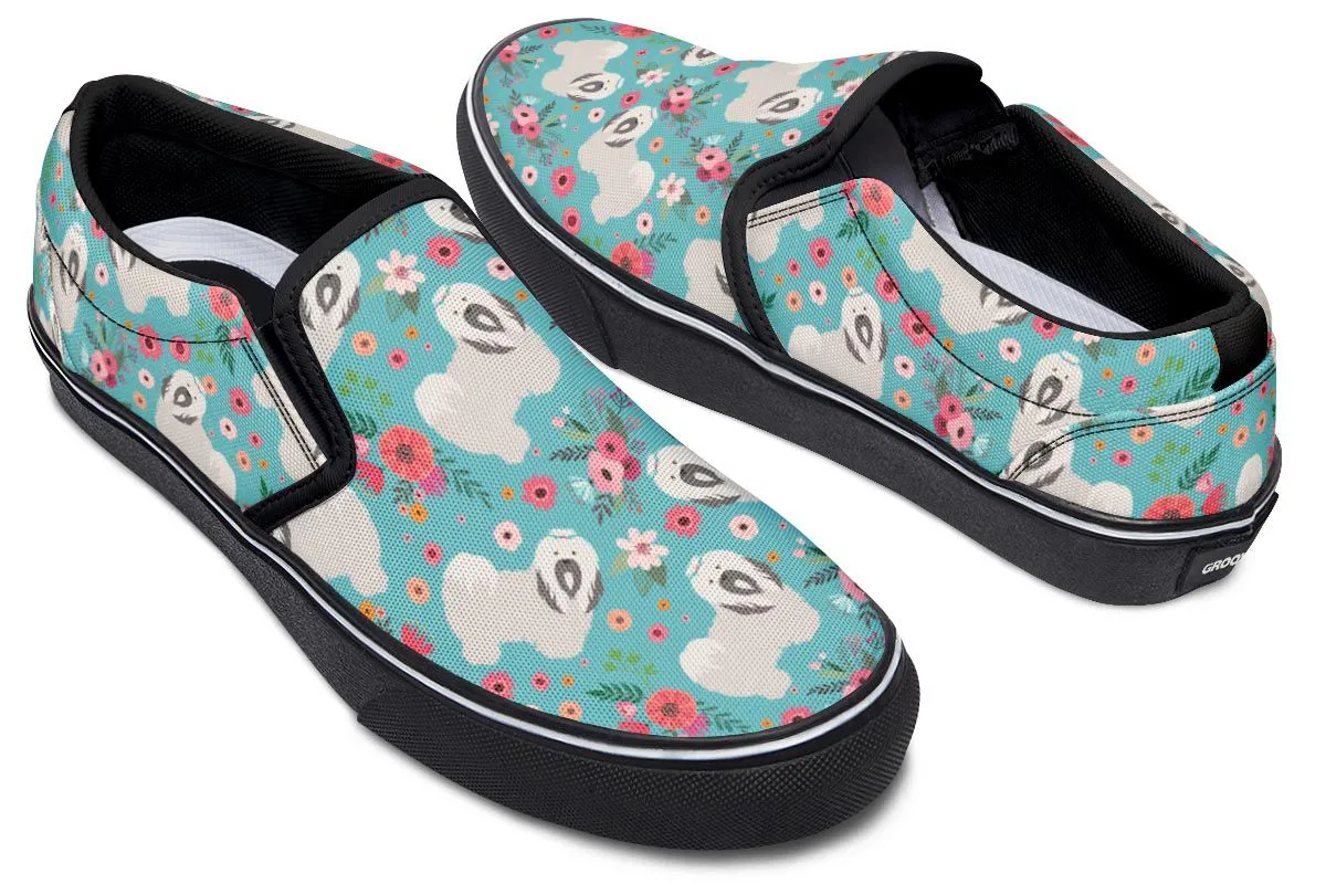 Havanese Flower Slip-On Shoes