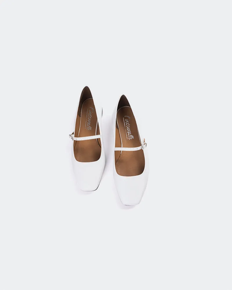 Jaria White Leather
