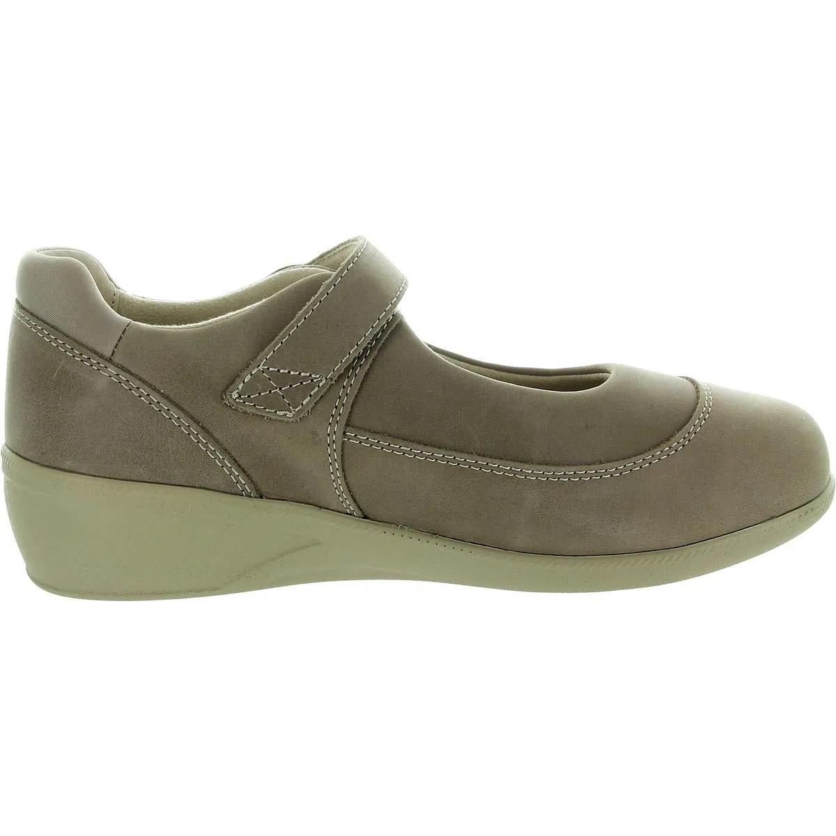 Jillian Womens Buckle Leather Flat Shoes