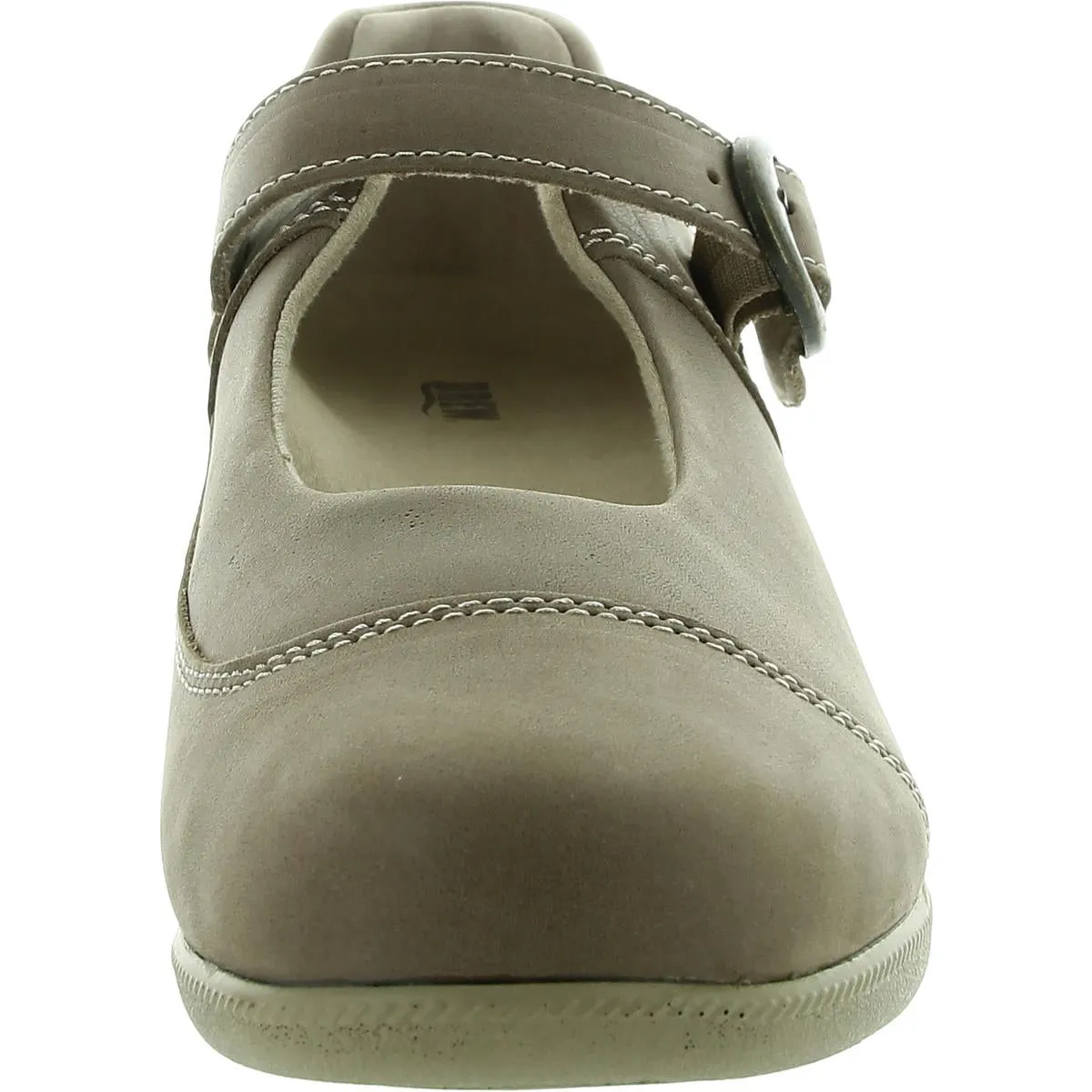 Jillian Womens Buckle Leather Flat Shoes