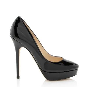 Jimmy Choo Patent Leather Cosmic Platform Pumps