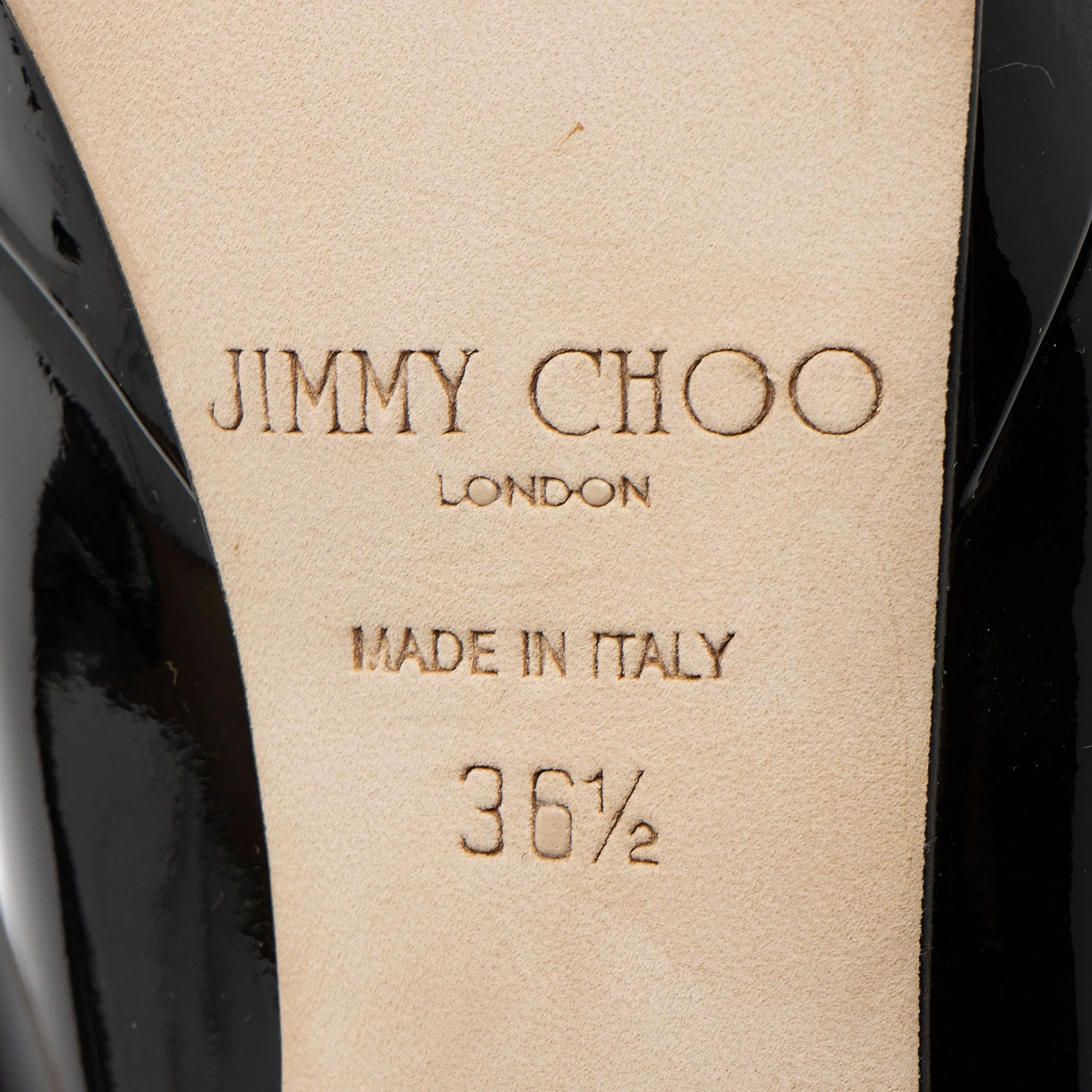 Jimmy Choo Patent Leather Cosmic Platform Pumps