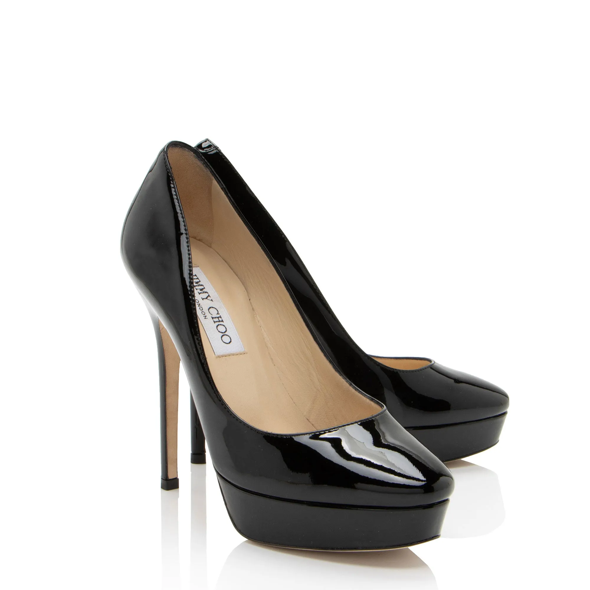 Jimmy Choo Patent Leather Cosmic Platform Pumps