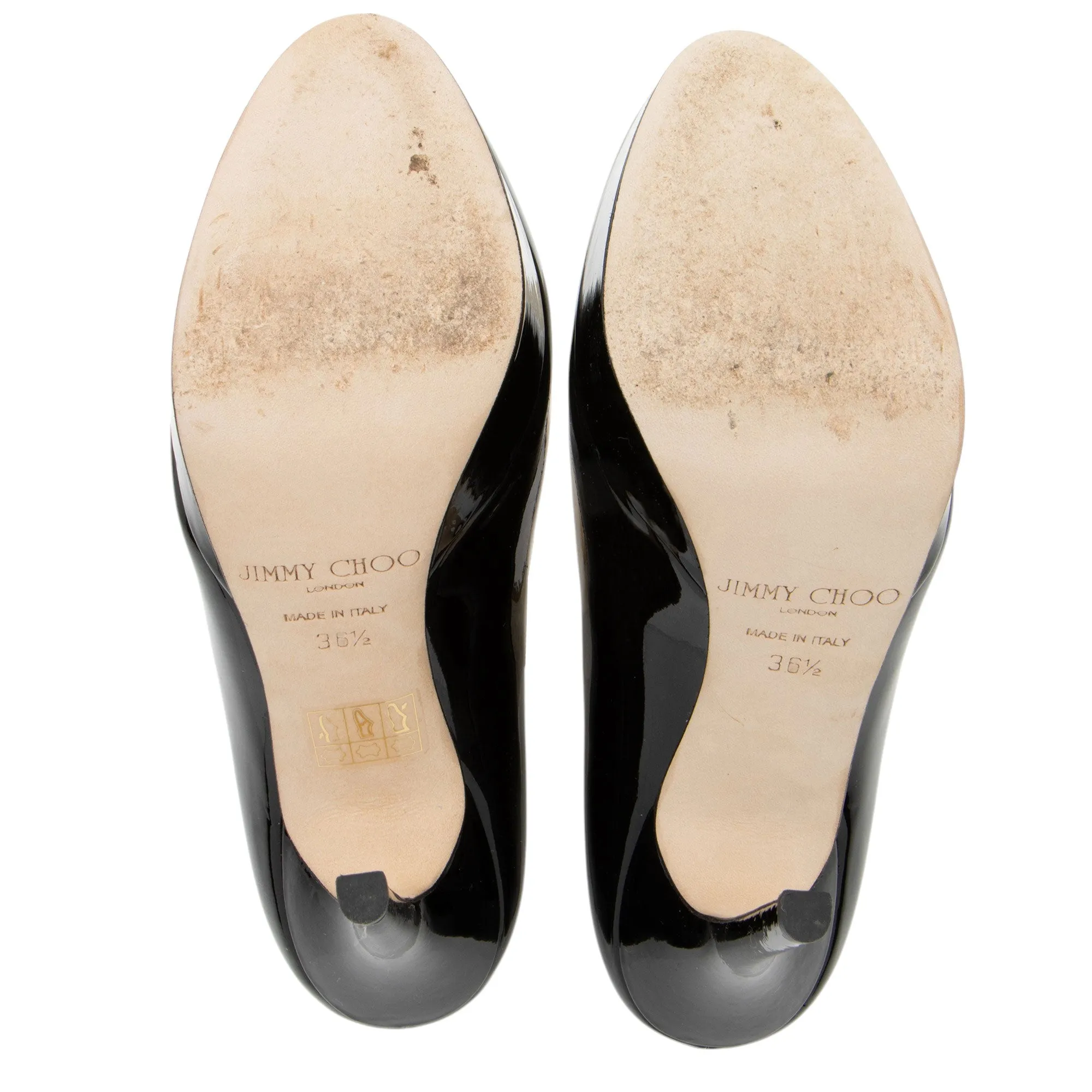 Jimmy Choo Patent Leather Cosmic Platform Pumps