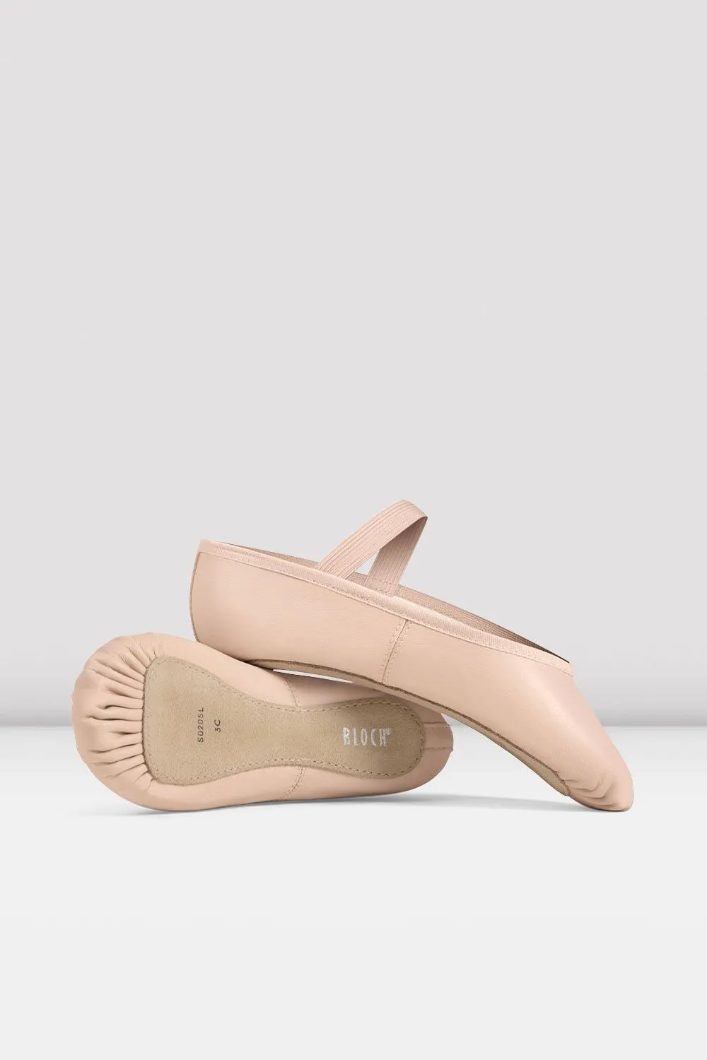 Ladies Dansoft Leather Ballet Shoes