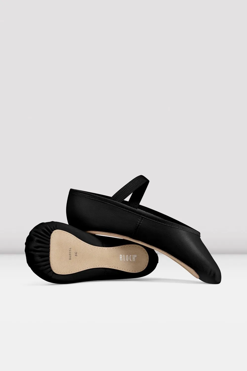 Ladies Dansoft Leather Ballet Shoes