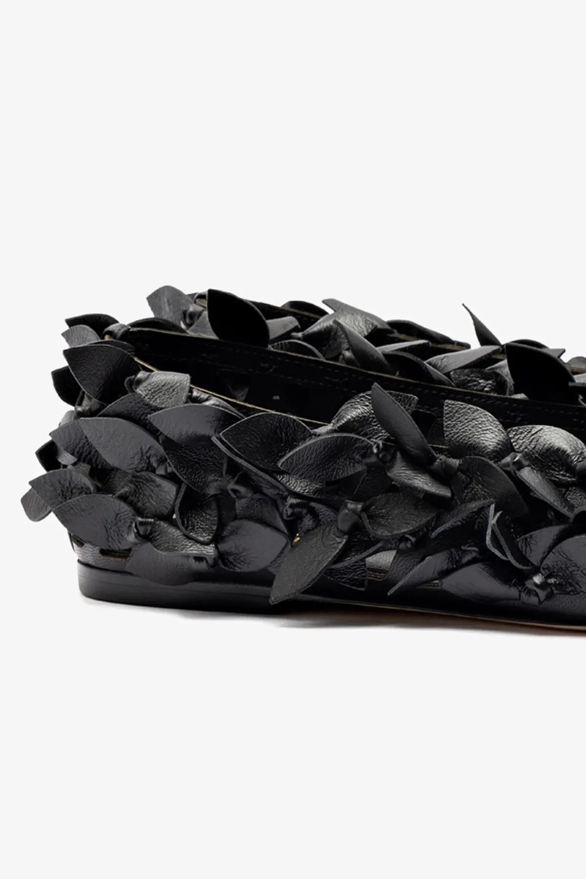 Larroudé x Jonathan Cohen Ballet Flat In Black Leather