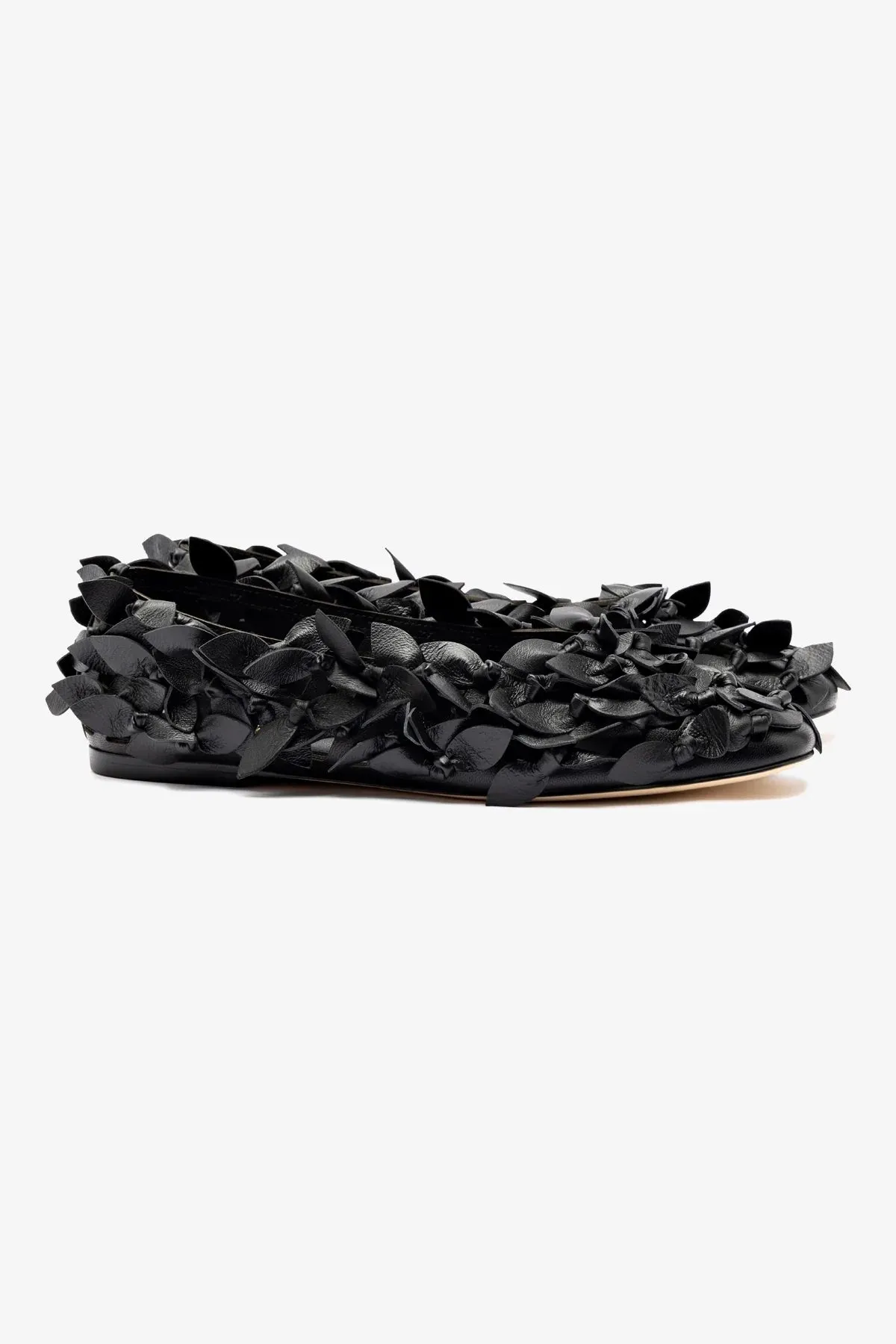 Larroudé x Jonathan Cohen Ballet Flat In Black Leather