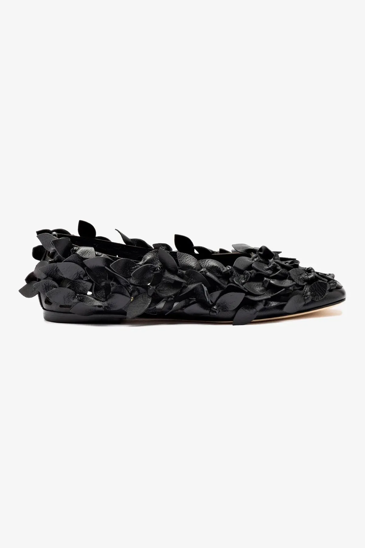 Larroudé x Jonathan Cohen Ballet Flat In Black Leather