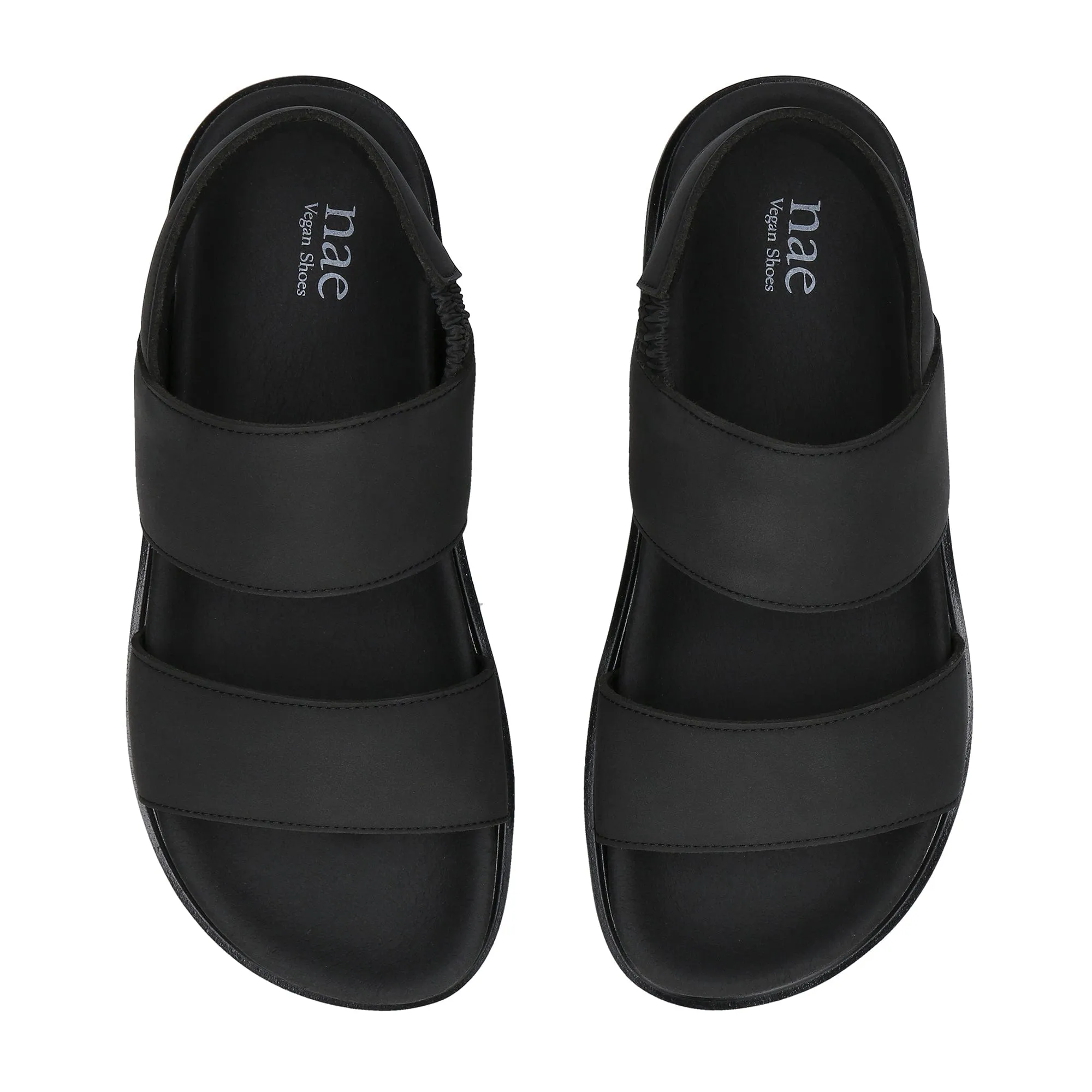 Lau Unisex Vegan Microfibre Platform Sandals | Black