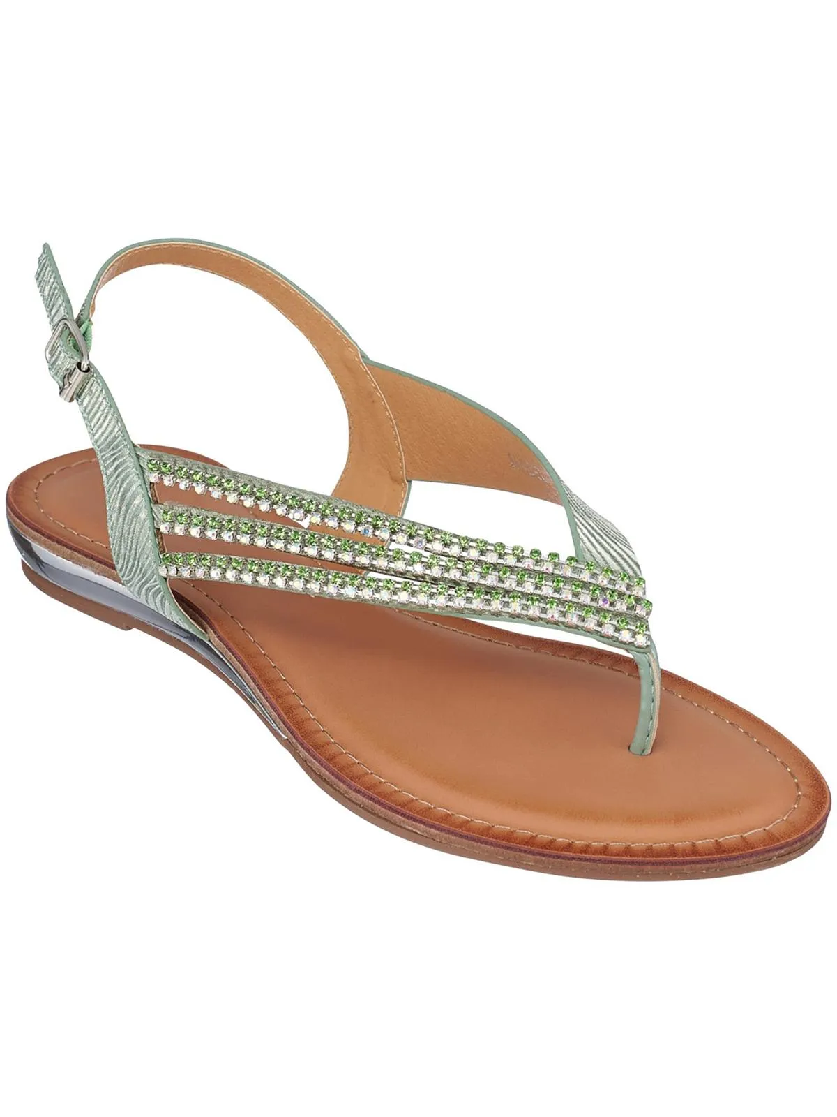MABEL Womens Faux Leather Slingback Flatform Sandals
