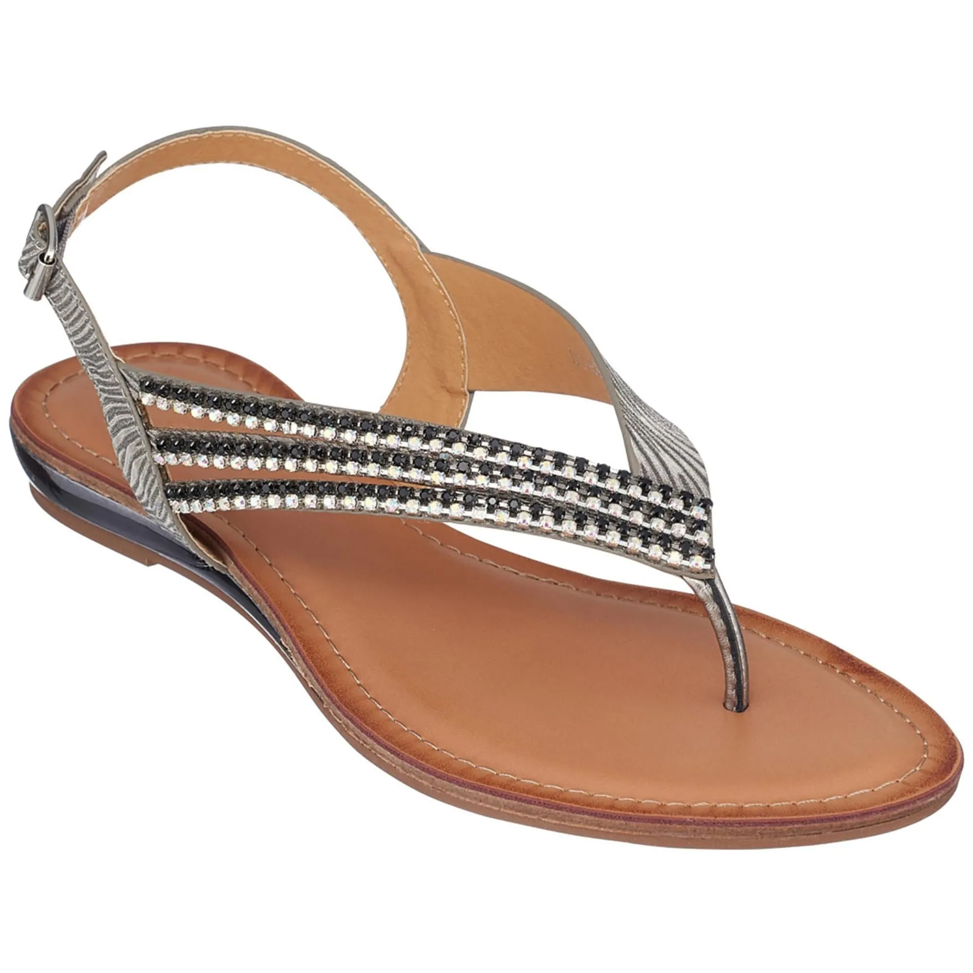 MABEL Womens Faux Leather Slingback Flatform Sandals