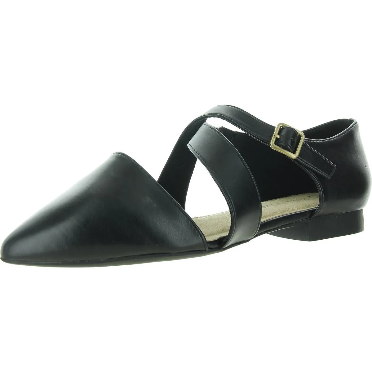 Maddie Womens Strappy Man Made Flat Shoes