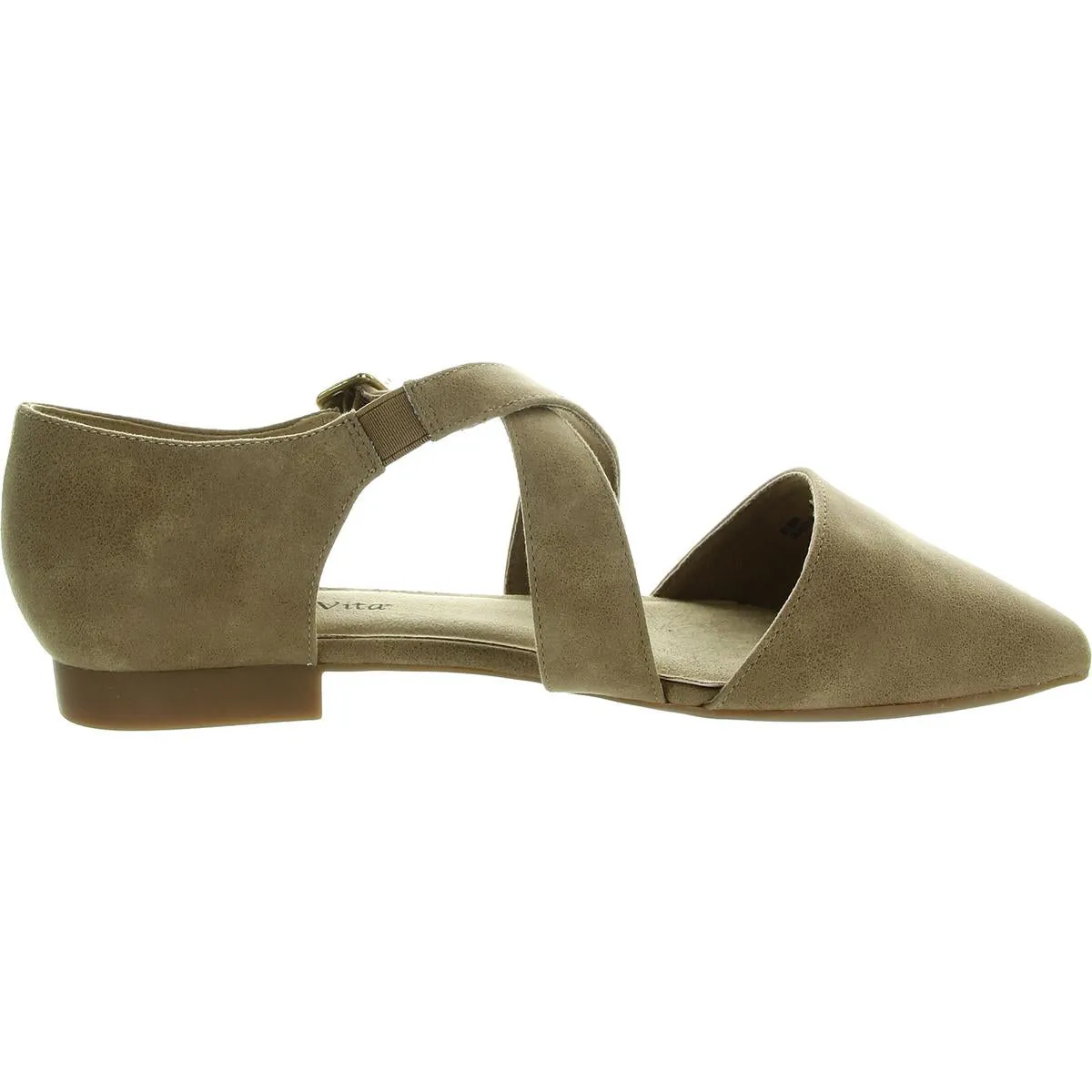 Maddie Womens Strappy Man Made Flat Shoes